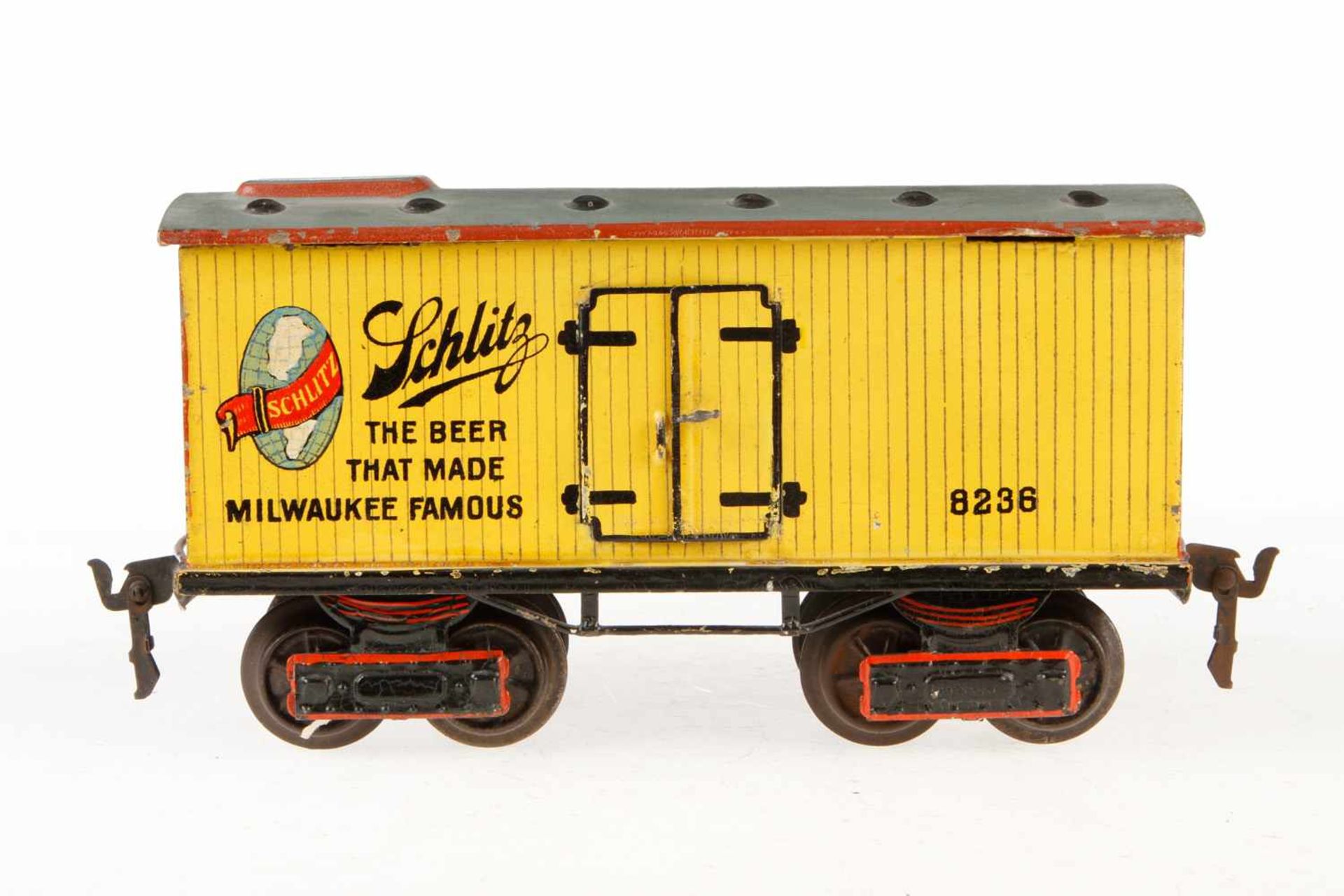 Märklin amerikanischer Bierzug, Spur 1, ab 1904, handlackiert, 2-B Spiritus-Dampflok AE 4021, mit - Bild 8 aus 12