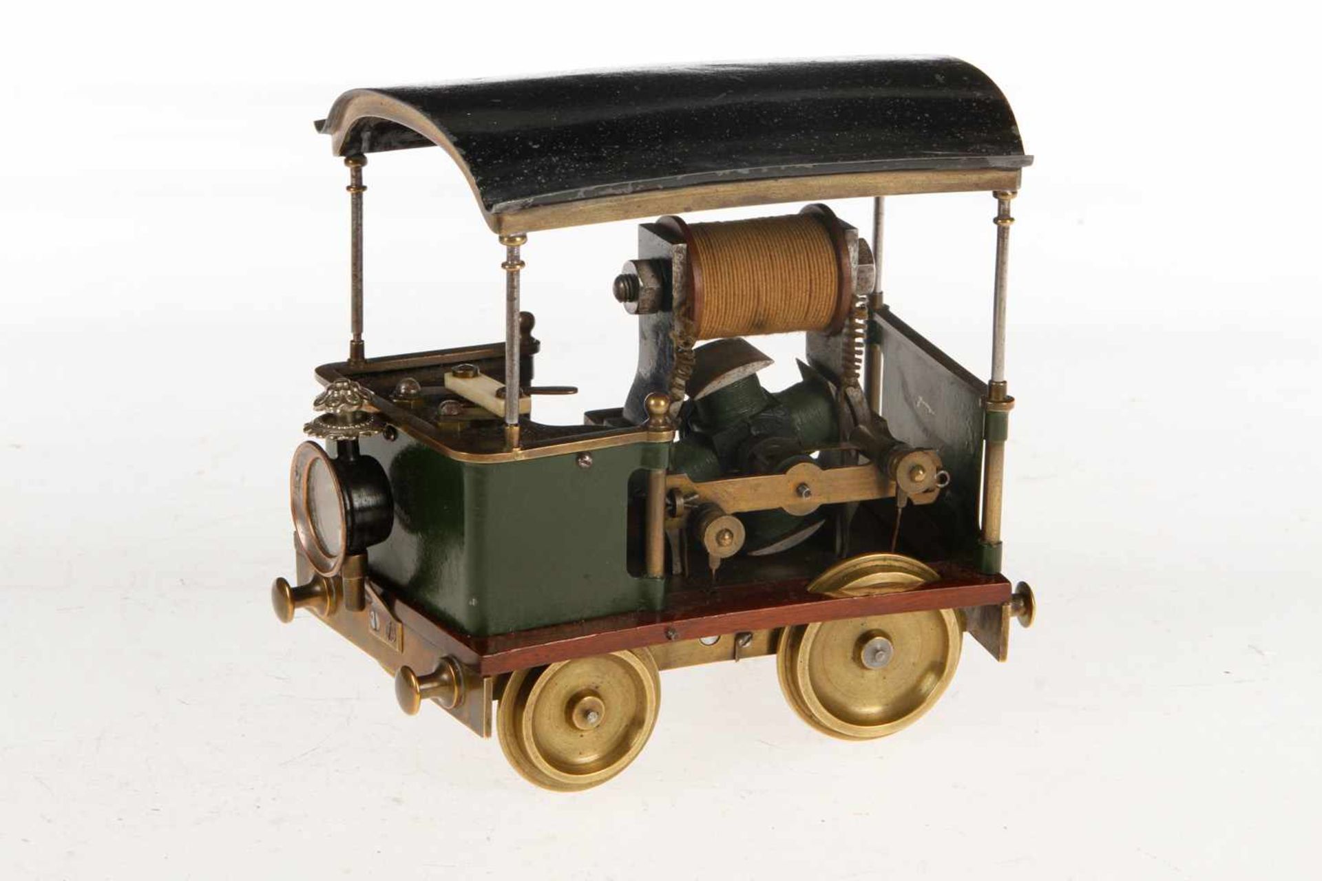 Elektrischer Motorwagen, Frankreich, um 1900, Spurweite 70 mm, für Kurvenfahrt, konstruierte, - Bild 7 aus 10