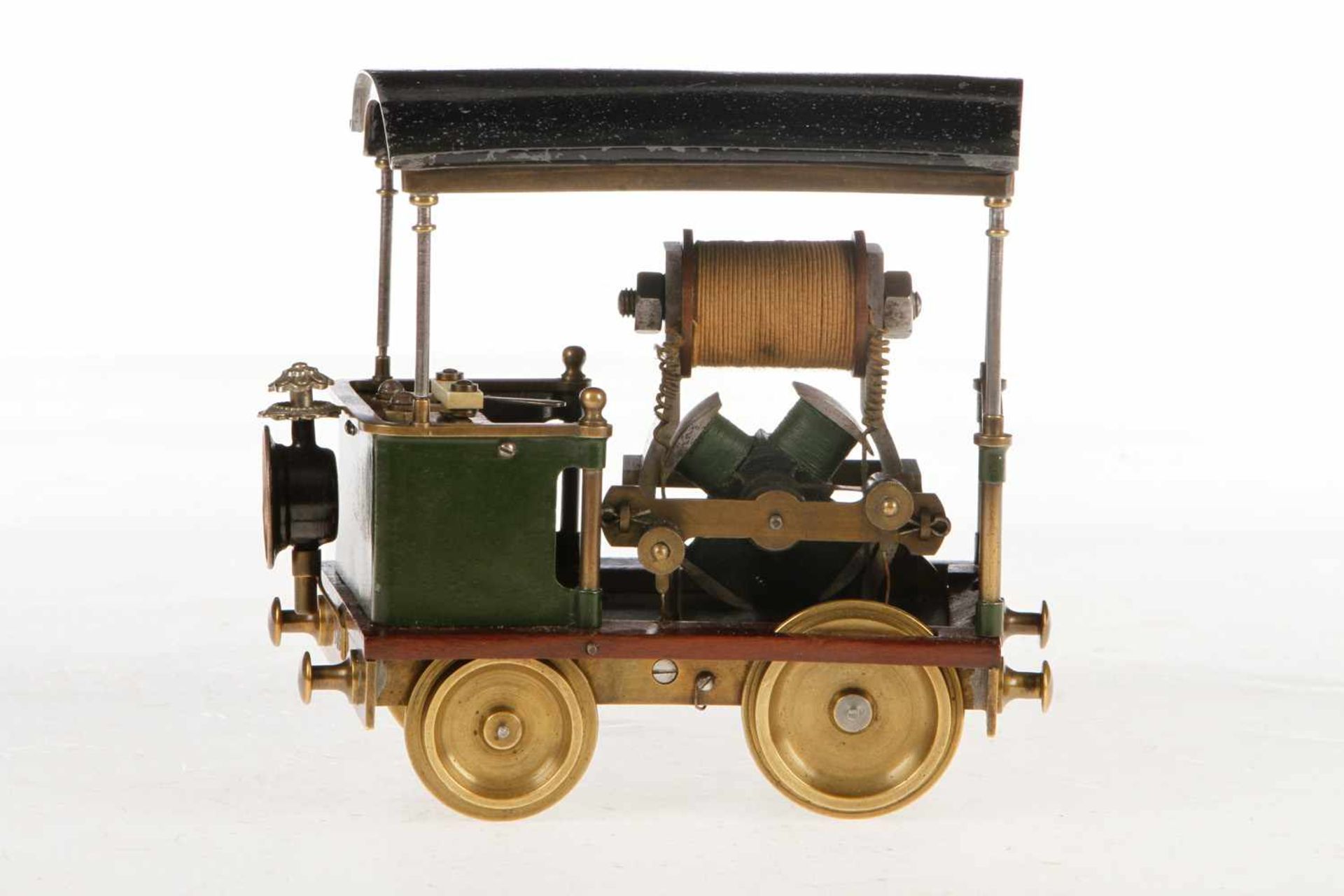 Elektrischer Motorwagen, Frankreich, um 1900, Spurweite 70 mm, für Kurvenfahrt, konstruierte, - Bild 2 aus 10