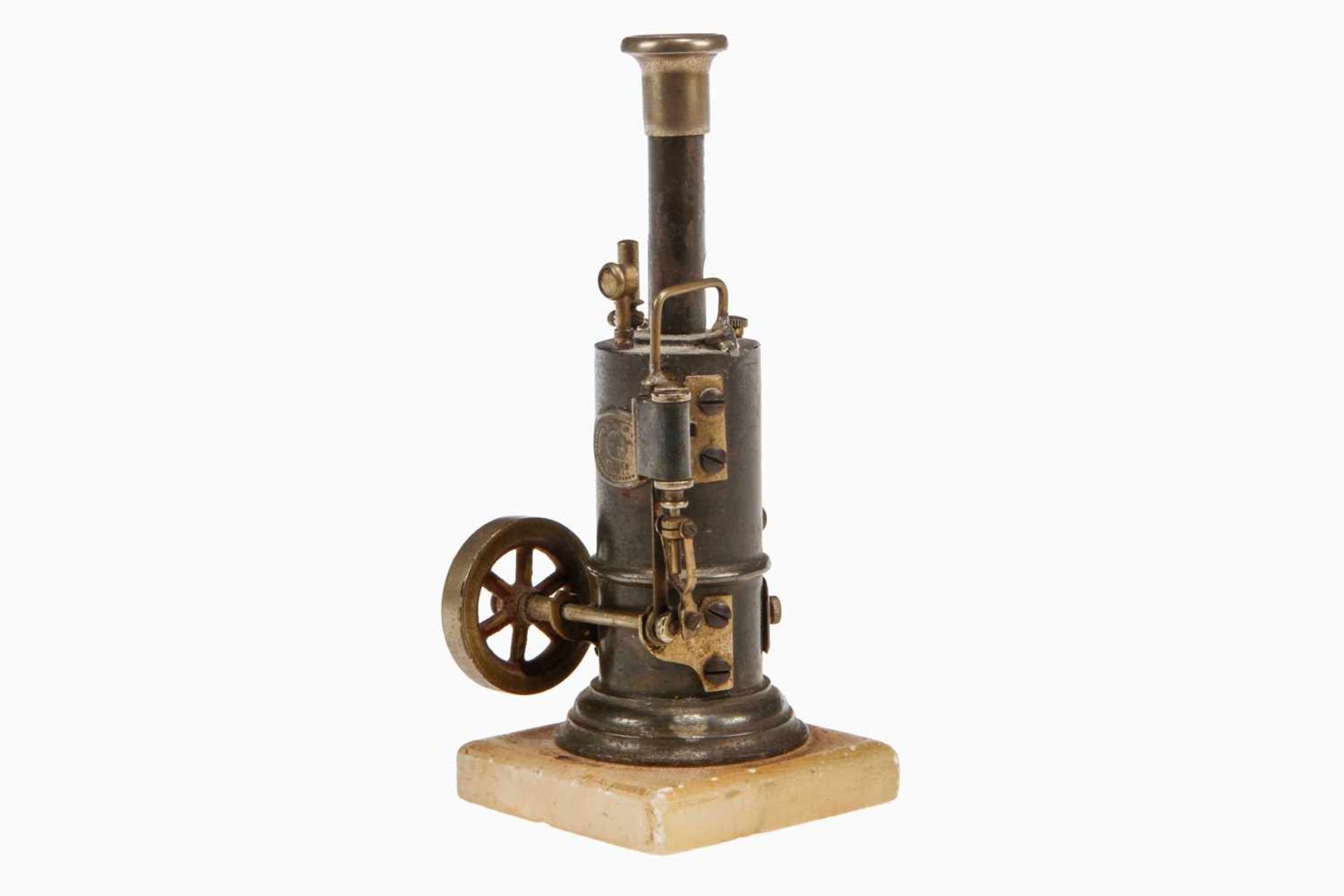 Plank Miniaturmodell einer stehenden Dampfmaschine, als Zigarrenabschneider, alles beweglich, auf