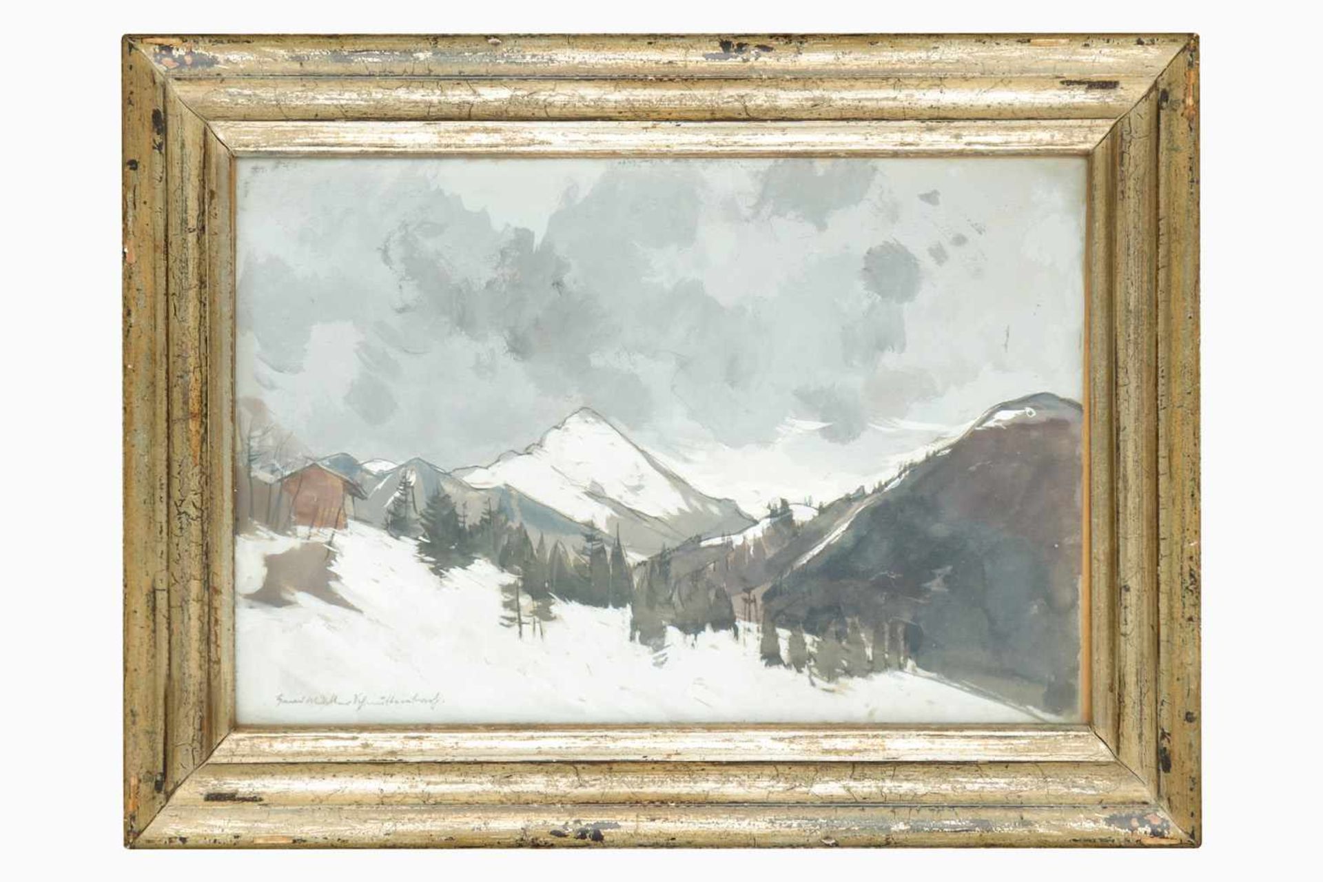 Hans Müller-Schnuttenbach, "Aus Partenkirchen", Aquarell, unten links signiert, 19 x 26 cm, unter