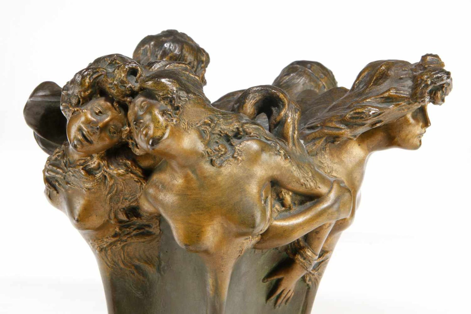 Vase "Le Desan" "Peyre 99", Raphael Charles Peyre 1872-1949, Jugendstilvase, Guss, patiniert mit - Image 4 of 5