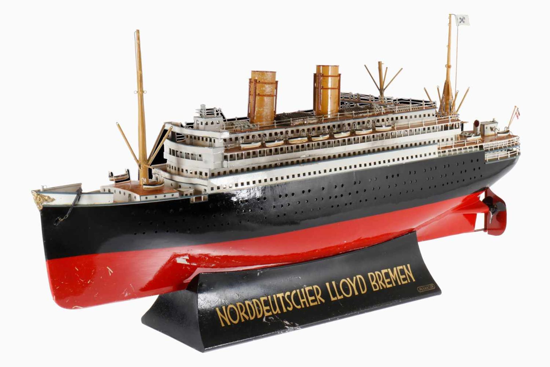 Märklin Reisebüro-Modell, Dampfschiff für Norddeutscher Lloyd Bremen, Doppelschrauben-Dampfer,