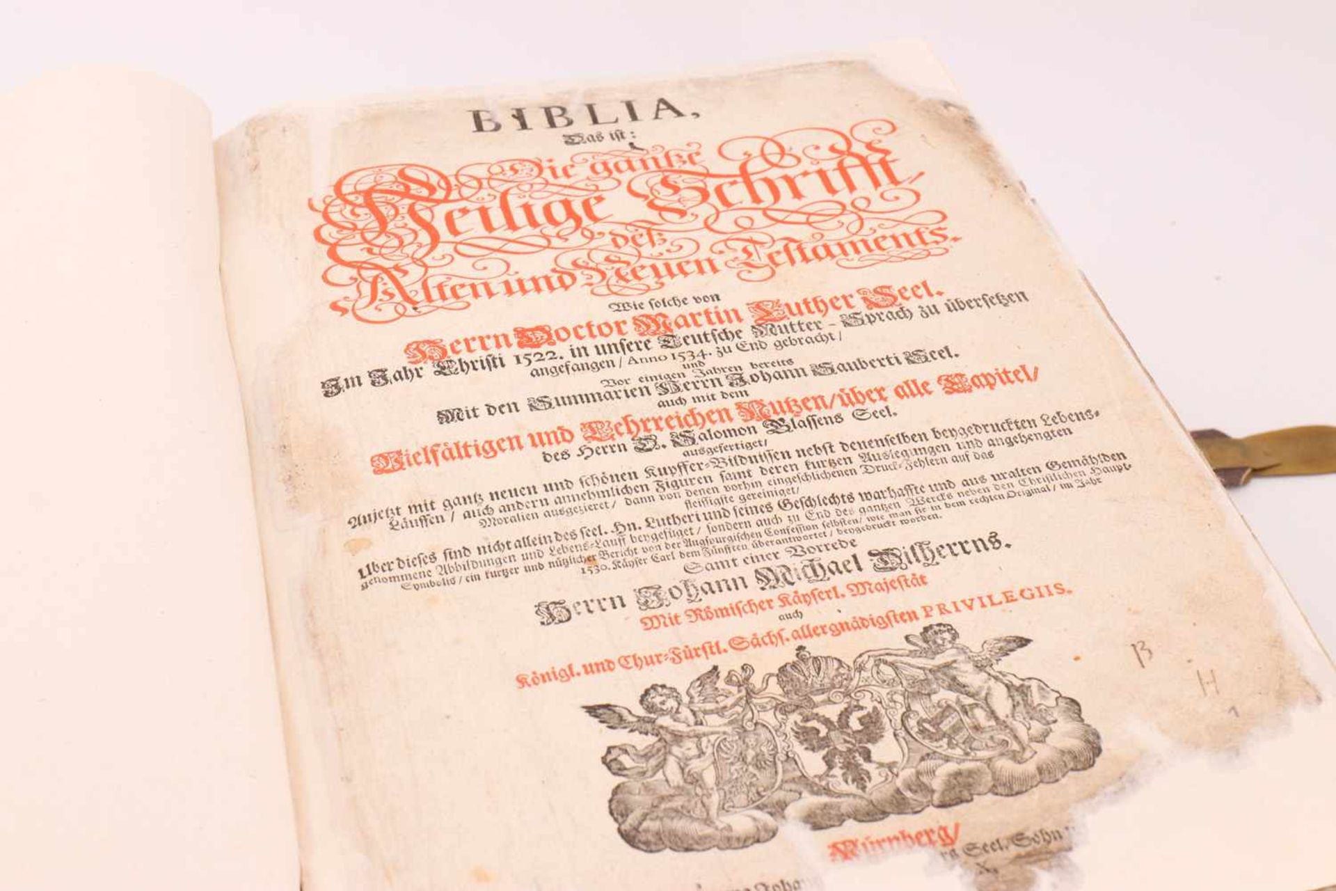 "Biblia, Die ganze heilige Schrift des Alten und Neuen Testaments", 16. Jahrhundert, "mit - Bild 6 aus 6