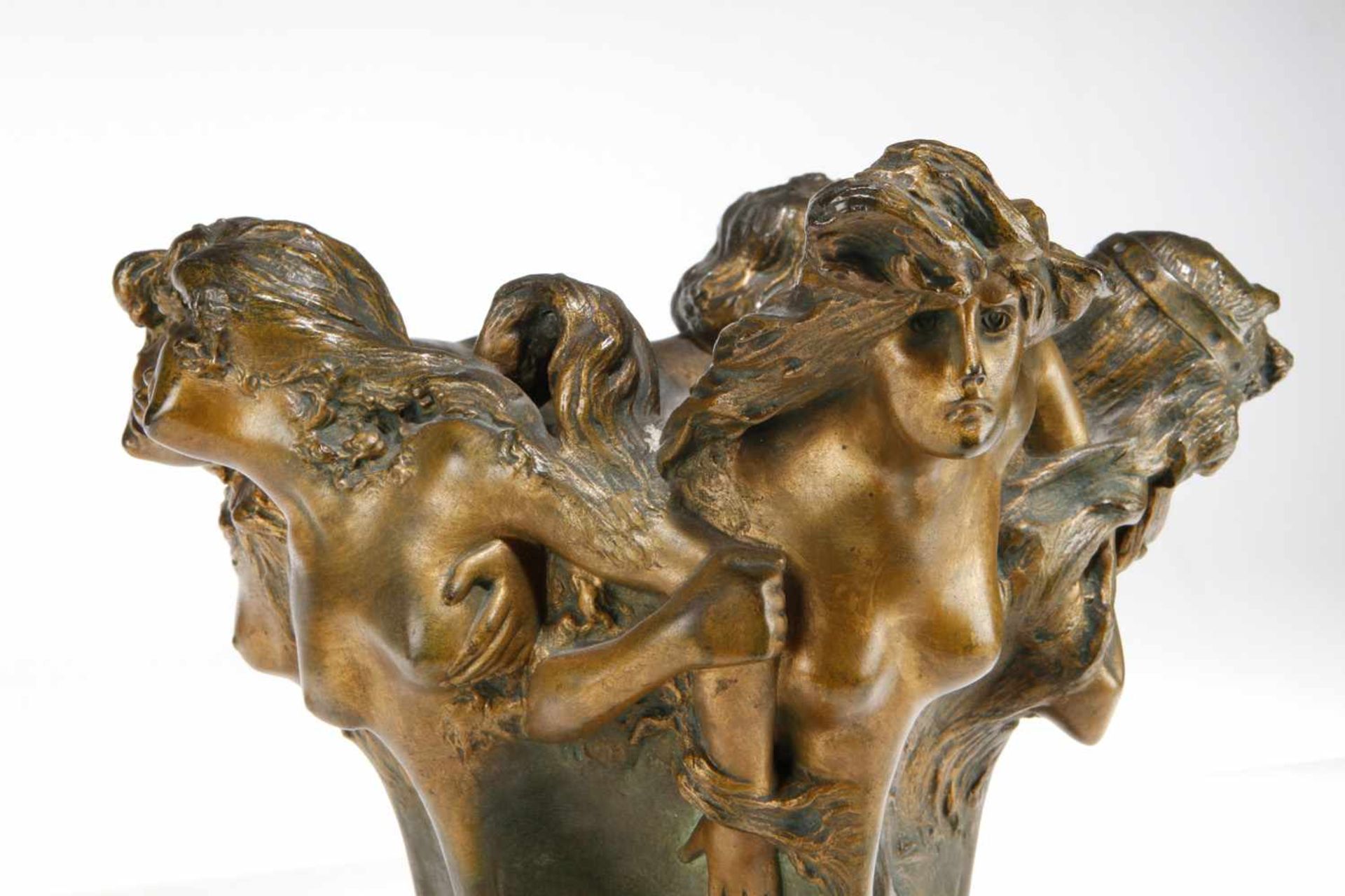 Vase "Le Desan" "Peyre 99", Raphael Charles Peyre 1872-1949, Jugendstilvase, Guss, patiniert mit - Image 5 of 5