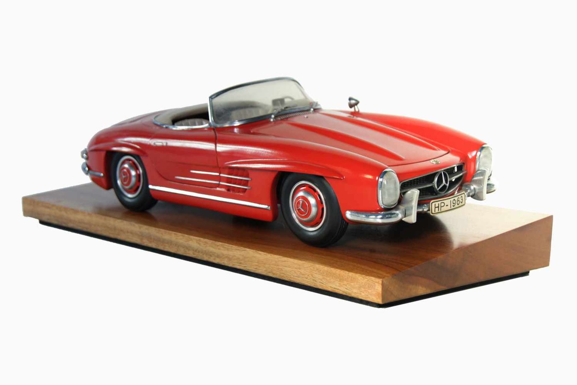 Mercedes 300 SL Roadster, Modell aus der Zeit, Metall, vollständig handgefertigt, sehr detailgetreu,