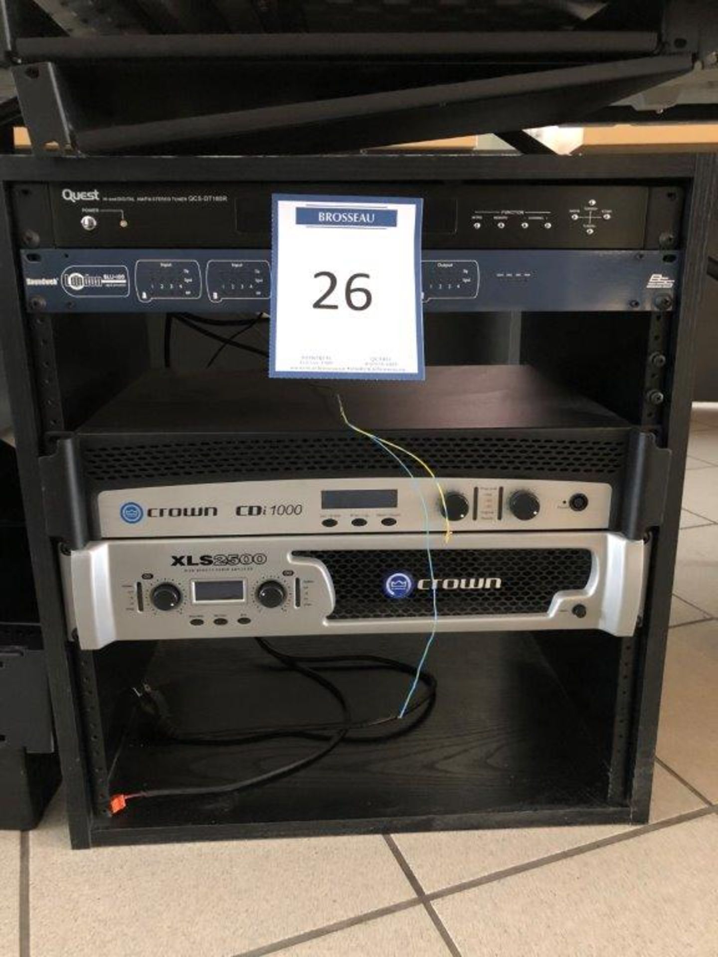 Lot : ampli CROWN XLS-2500, CROWN CDI-1000 et tuner QUEST QCS-DT180R et …. - Image 2 of 2