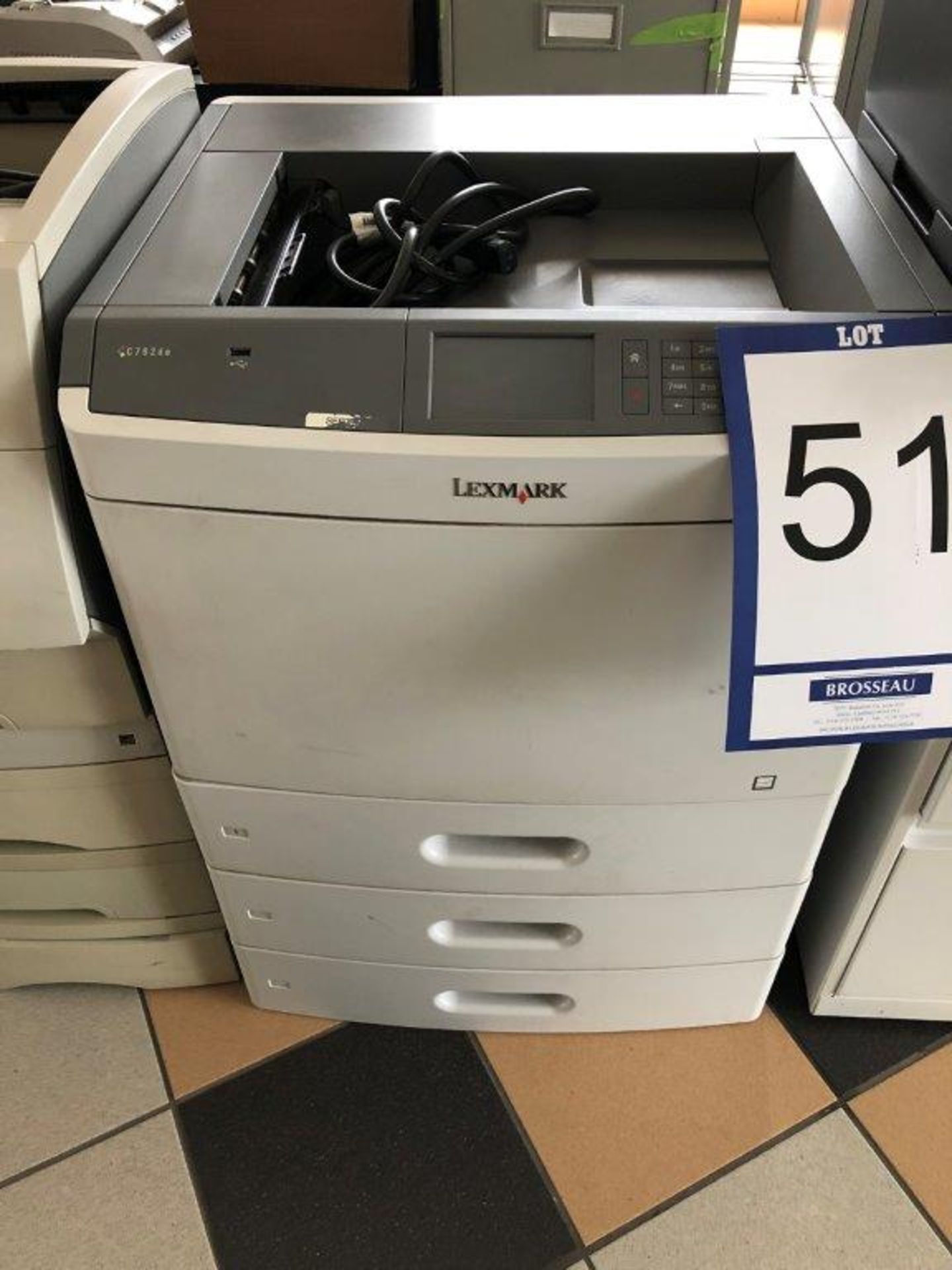 Lot : cabinet, imprimante LEXMARK Mod. PLATINUM PRO905 et imprimante LEXMARK Mod. C792de - Image 4 of 4