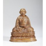 TIBETAN BRONZE FIGURE OF GURU