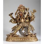 TIBETAN GILT BRONZE FIGURE OF CHAKRASAMVARA TANTRA