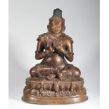 TIBETAN BRONZE FIGURE OF GURU