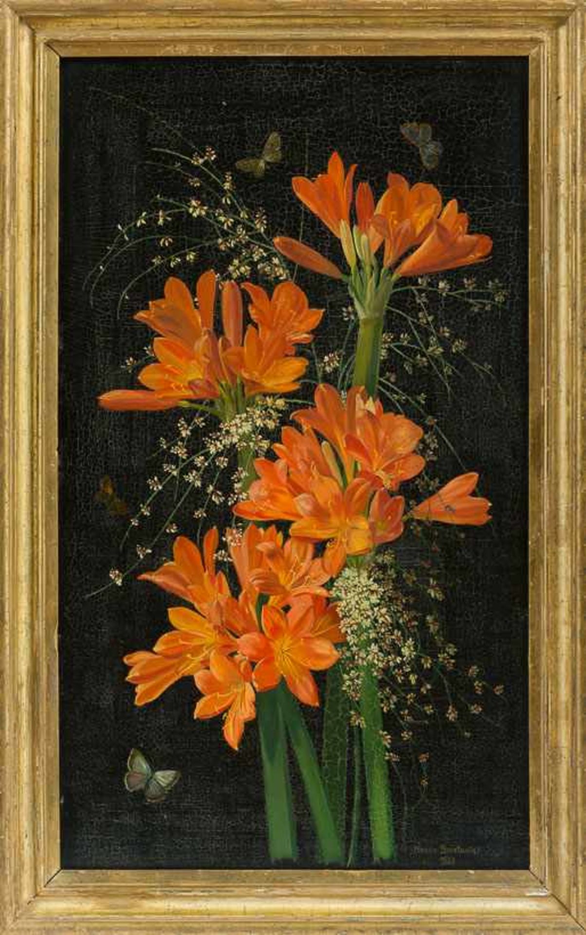 Bastanier, Hans (Berlin 1885-1966, Verein Berliner Künstler, Mitglied 1921-1959)Clivia-Blüten u.