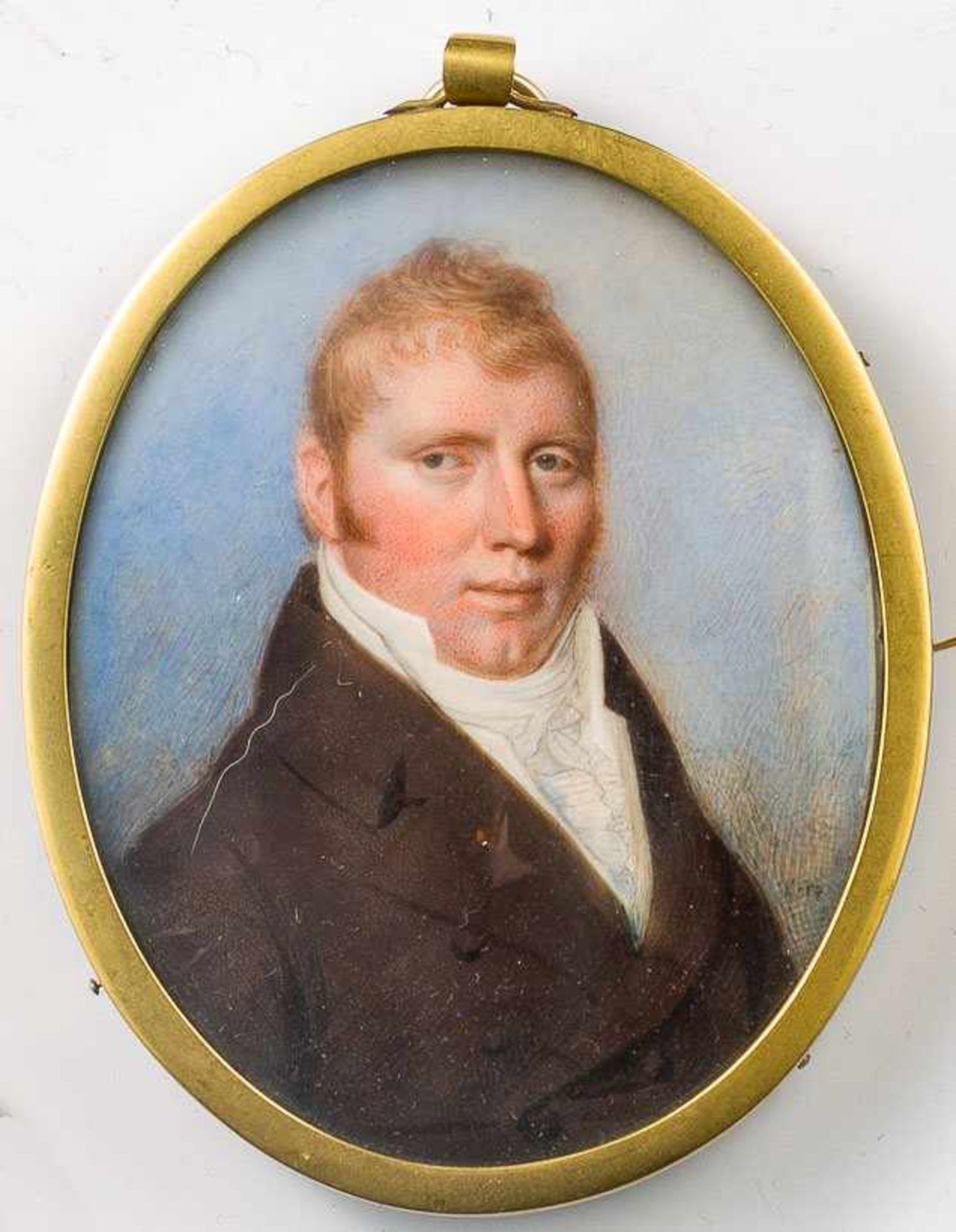 Hazlehurst, Thomas (England, nachweisbar um 1740- nach 1821)Rotbackiger Gentleman mit roten