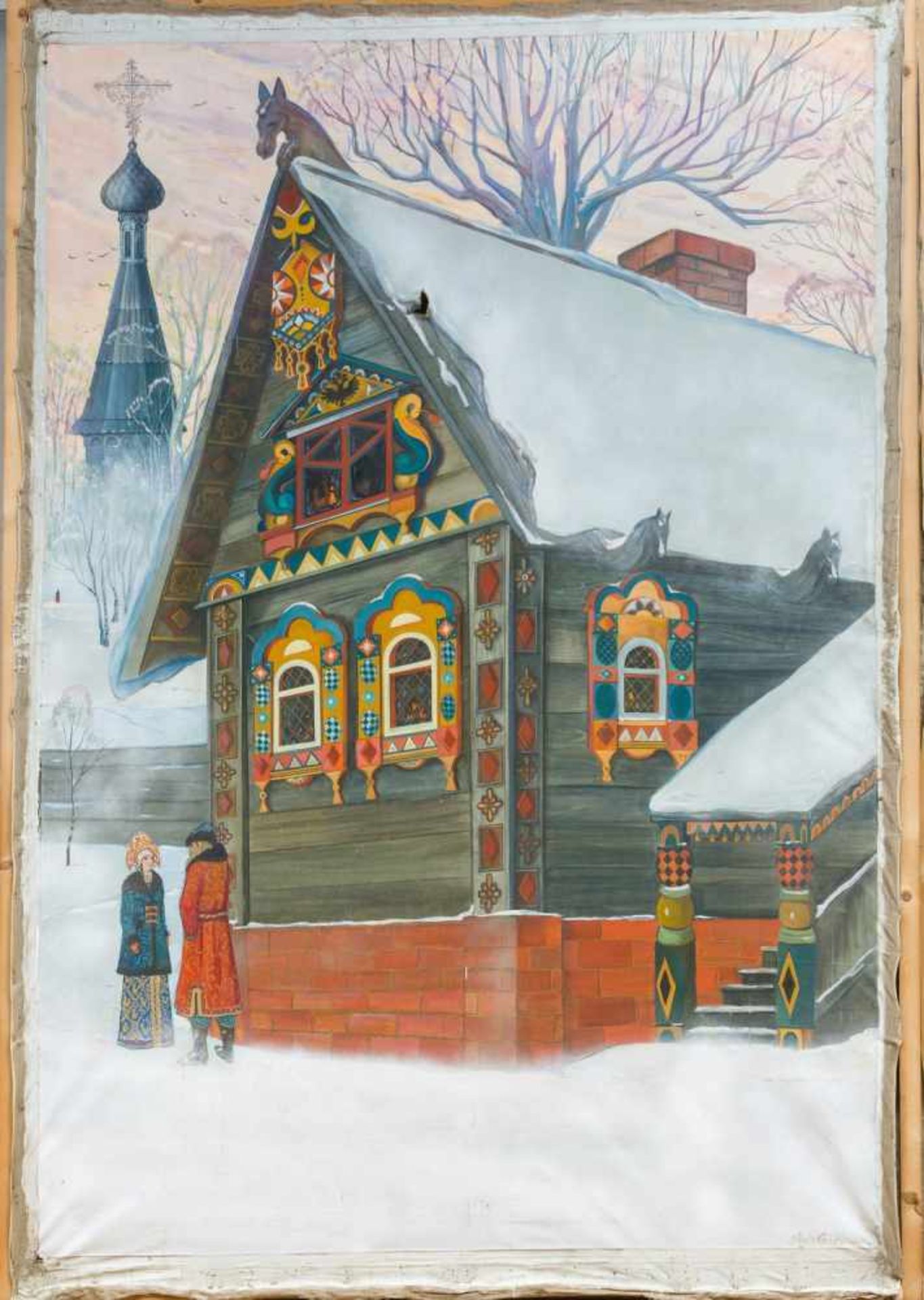 Glazunov, Ilja (St. Petersburg, Moskau 1930-2017)Drei monumentale Wintergemäldemit Ansichten von - Bild 3 aus 3