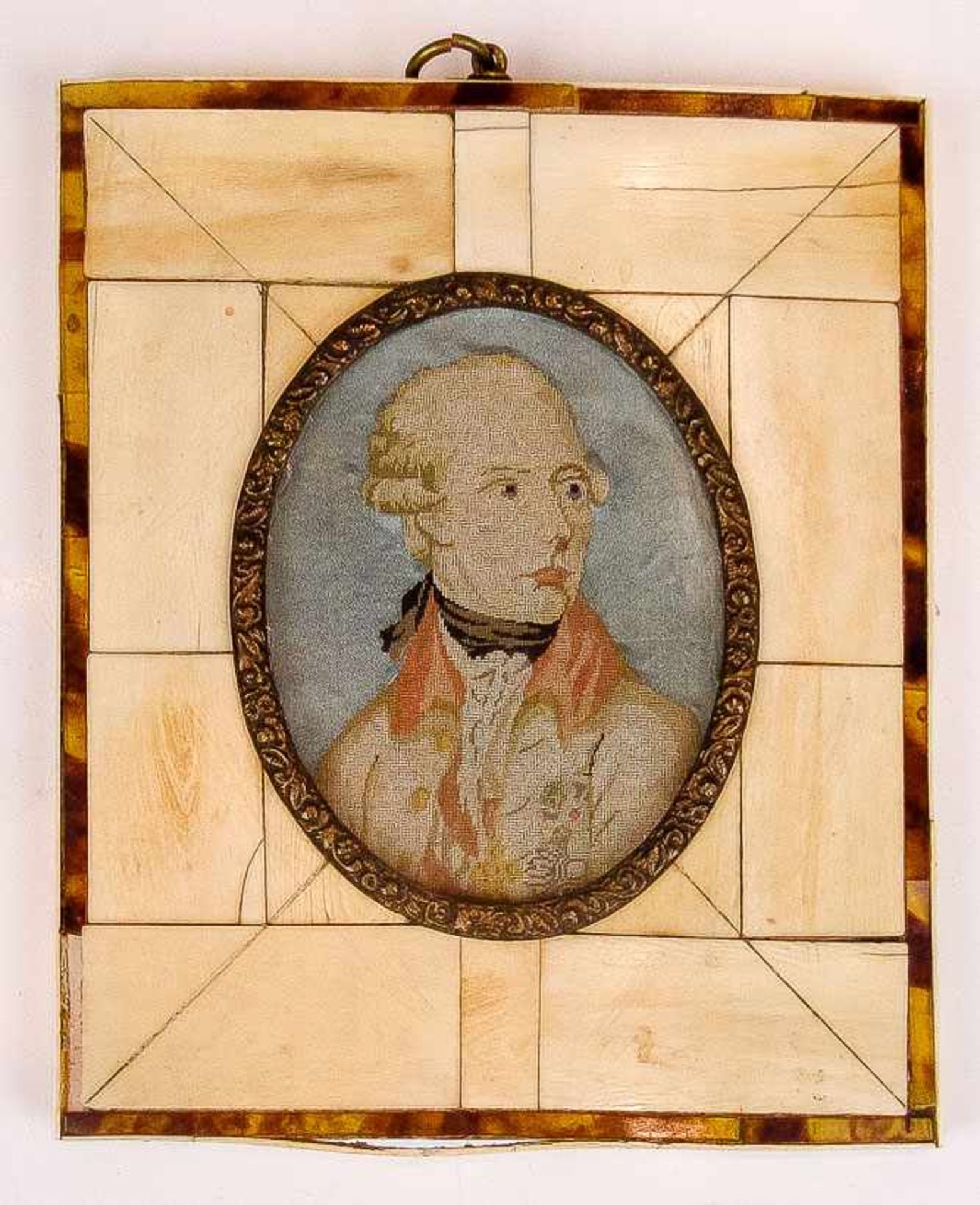 Kaiser Franz I. von Österreich(1768-1835) in weißer Feldmarschalluniform und Orden. Farbige Petit-
