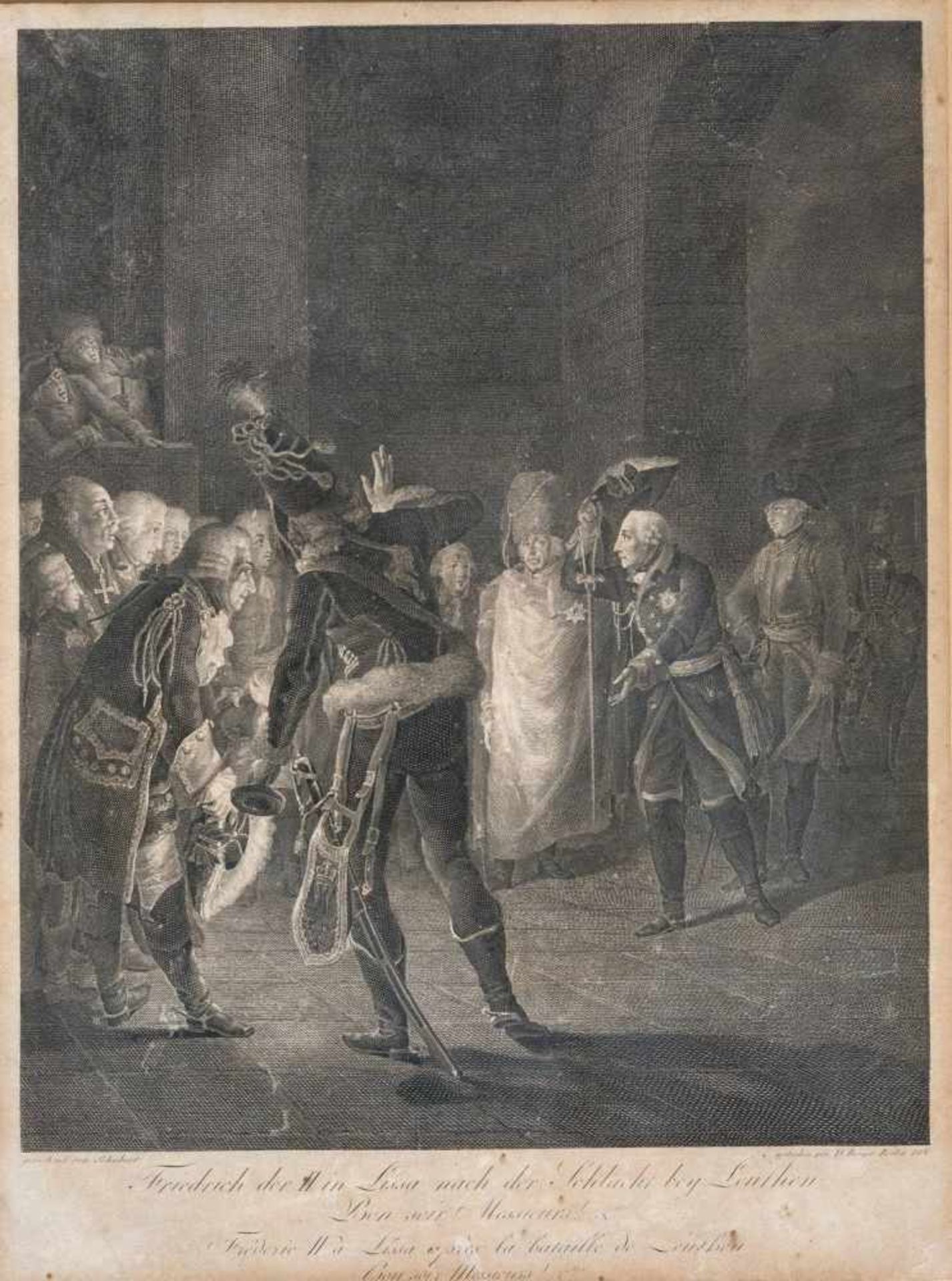 Berger, Daniel (Berlin 1744-1825)Friedrich der II. in Lissa nach der Schlacht bey Leuthen1801"Bon