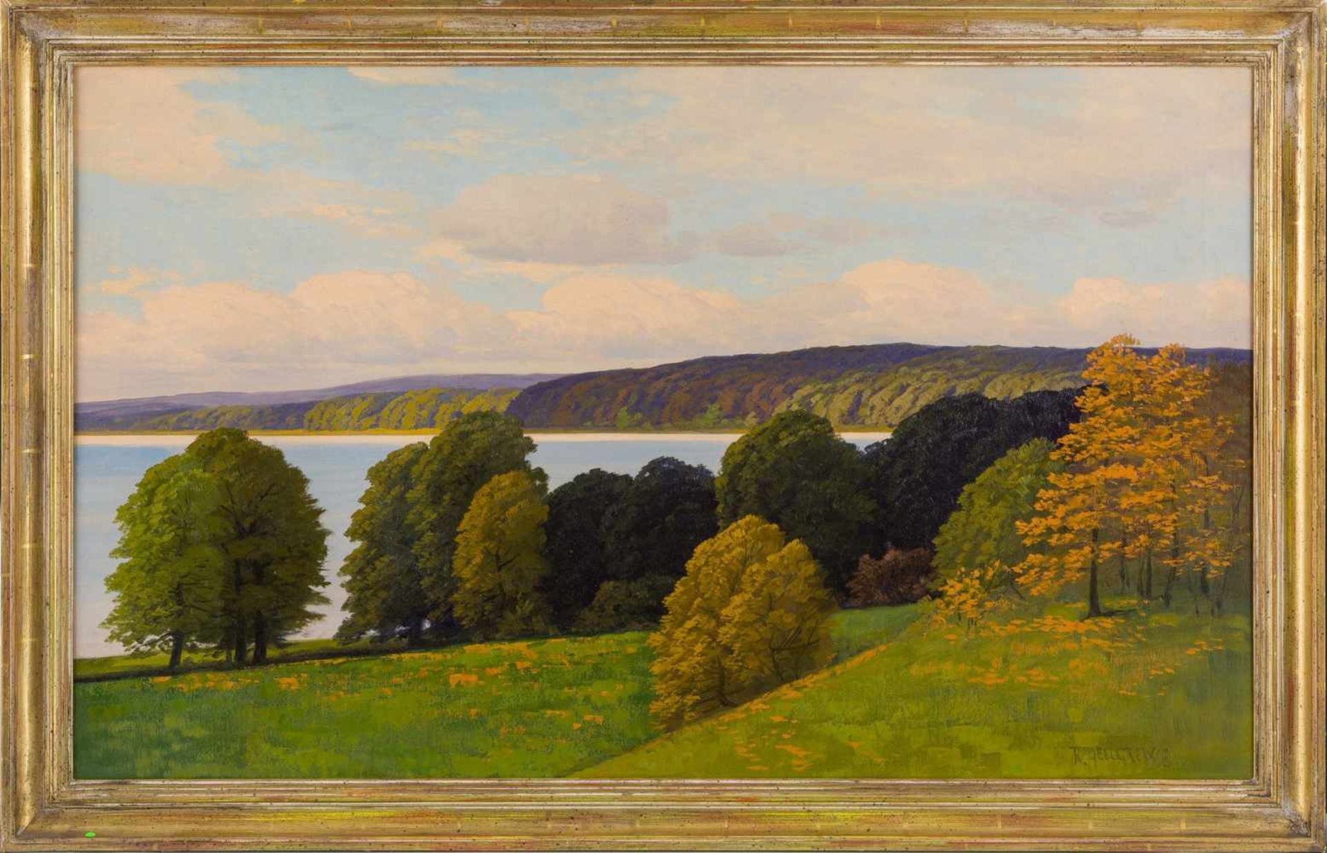 Hellgrewe, Rudolf (Hammerstein, Berlin 1860-1935)Sommertagan großem märkischem See mit dicht