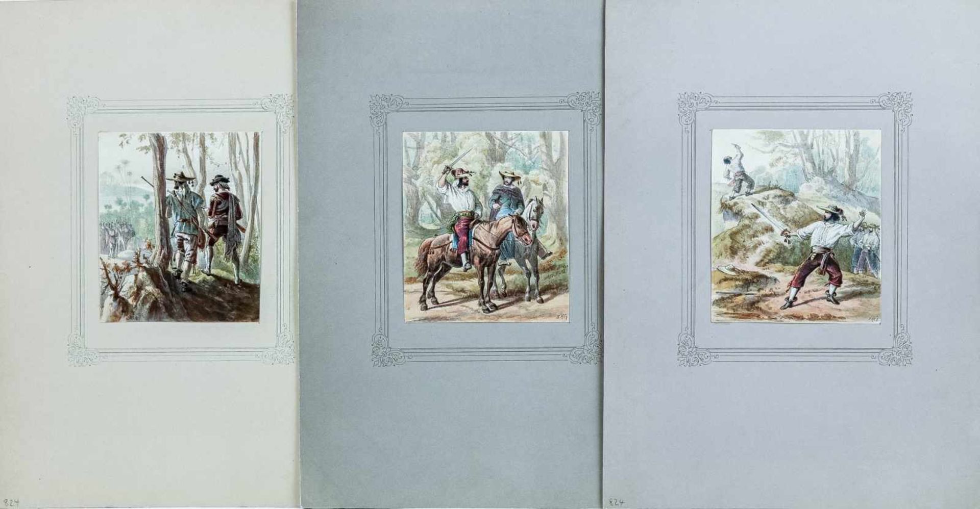 Hosemann, Theodor (Brandenburg, Berlin 1807-1875)Acht kol. Lithographienals Buchillustrationen: - Bild 2 aus 4