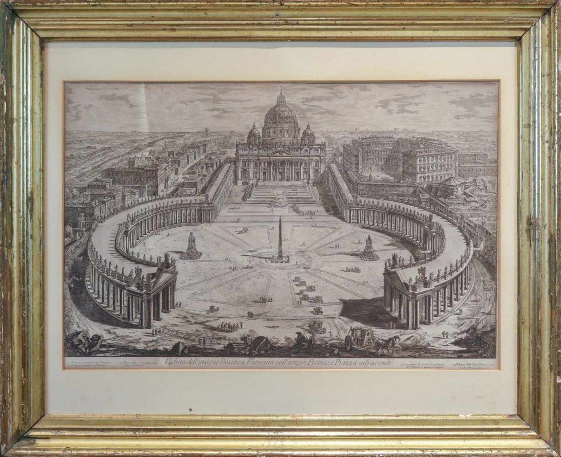 Piranesi, Giovanni Battista (Mogliano, Rom 1722-1778)Der Vatikan und Petersplatz Veduta dell'insigne