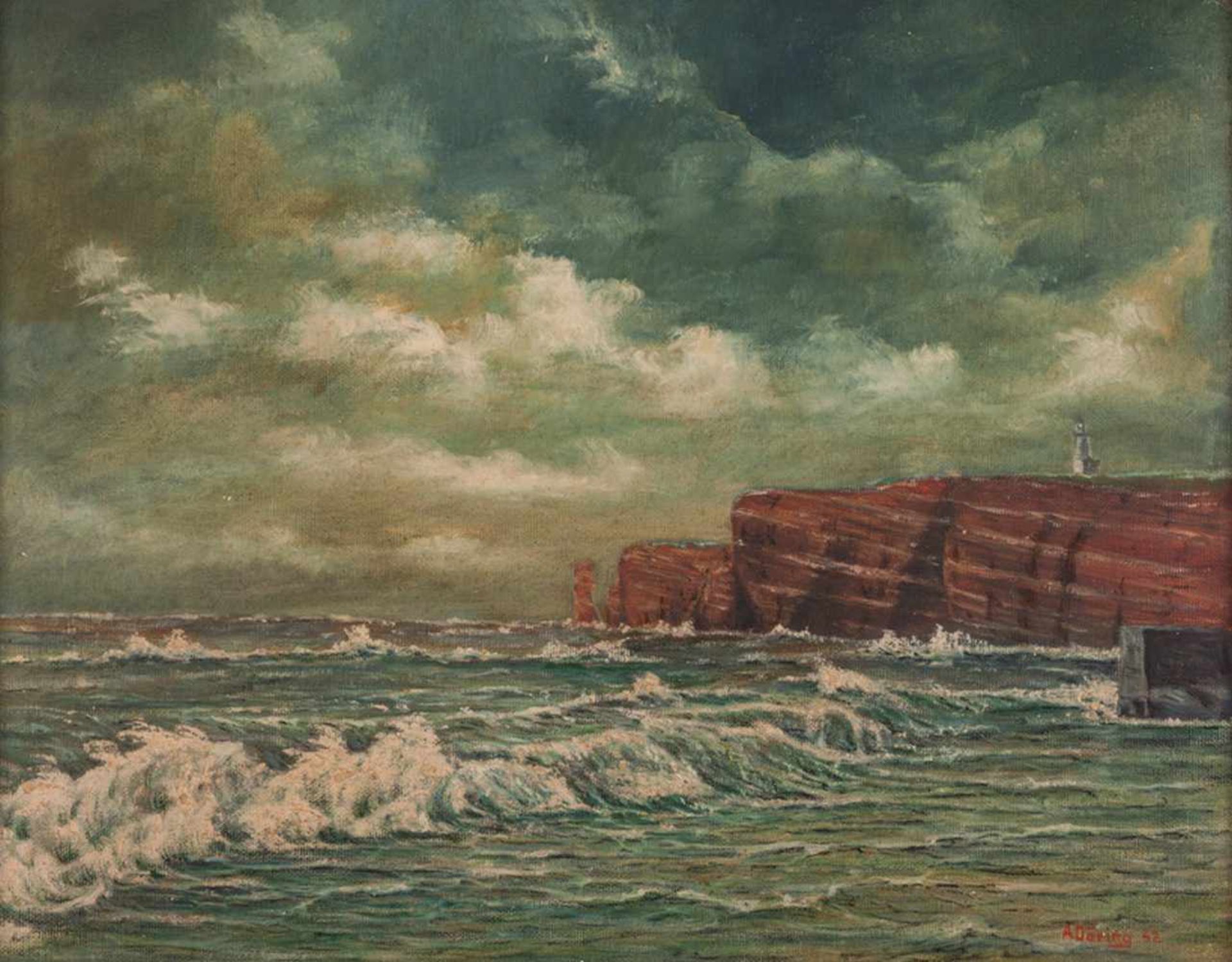 Döring, Adolf Gustav (Barth, Berlin 1848-1938)Helgoland mit Blick auf Lange AnnaSign. u. dat. (19)