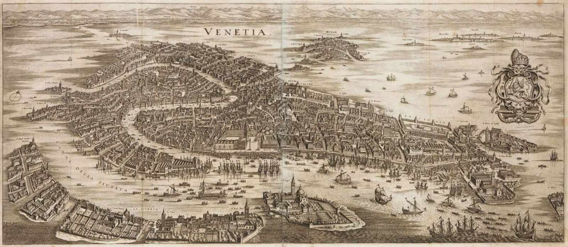 Merian, Matthäus d. Ä. (Basel, Langenschwalbach 1593-1650)Venedig - Venecia, Stadtansicht aus der