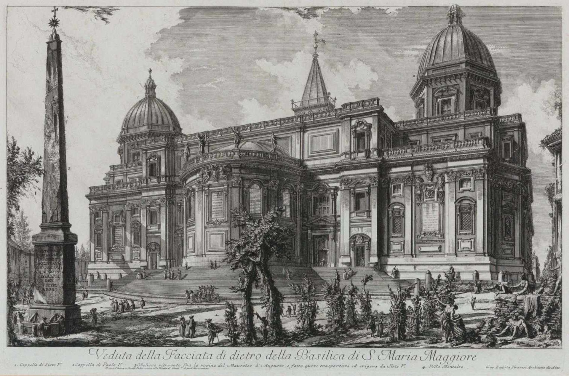 Piranesi, Giovanni Battista (Mogliano, Rom 1720-1778)Veduta della Facciata di dietro della