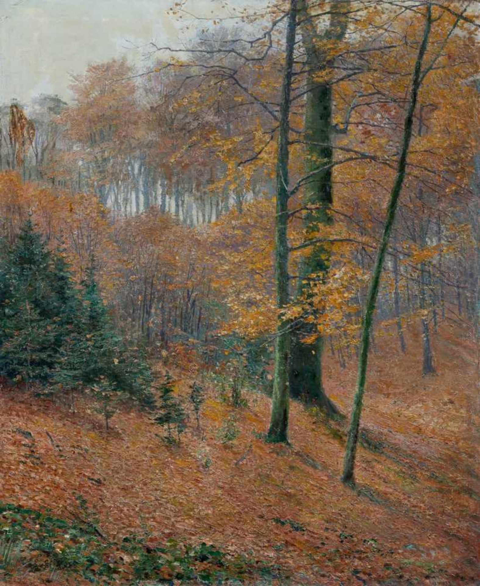 Eicken, Elisabeth von (Mülheim/Ruhr, Potsdam 1862-1940)HerbstgoldLaubwald mit gefärbten Blättern und