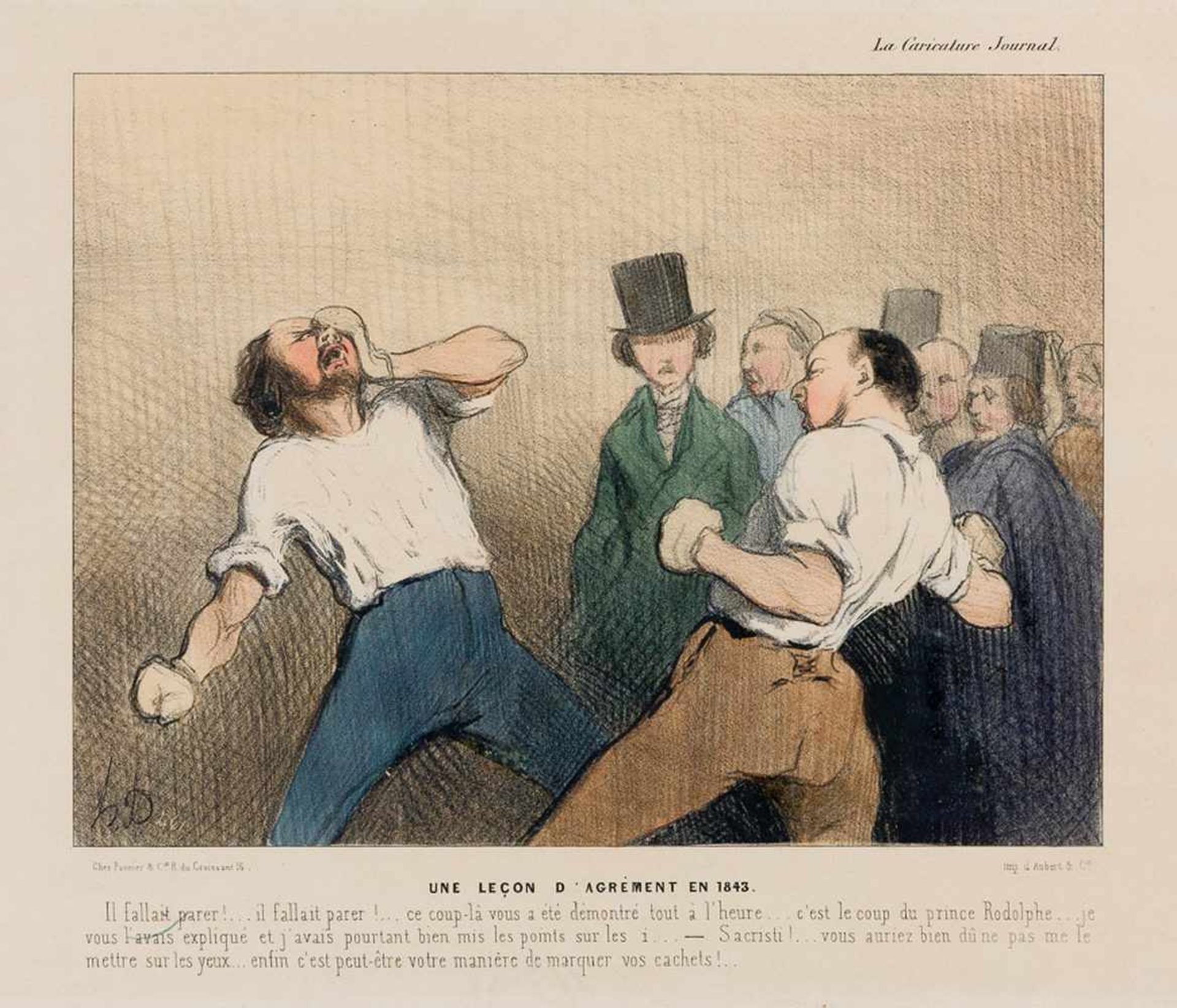 Daumier, Honoré (Marseille, Valmondois 1808–1879)Une Leçon d’Agrément en 1843Aus d. Folge: La