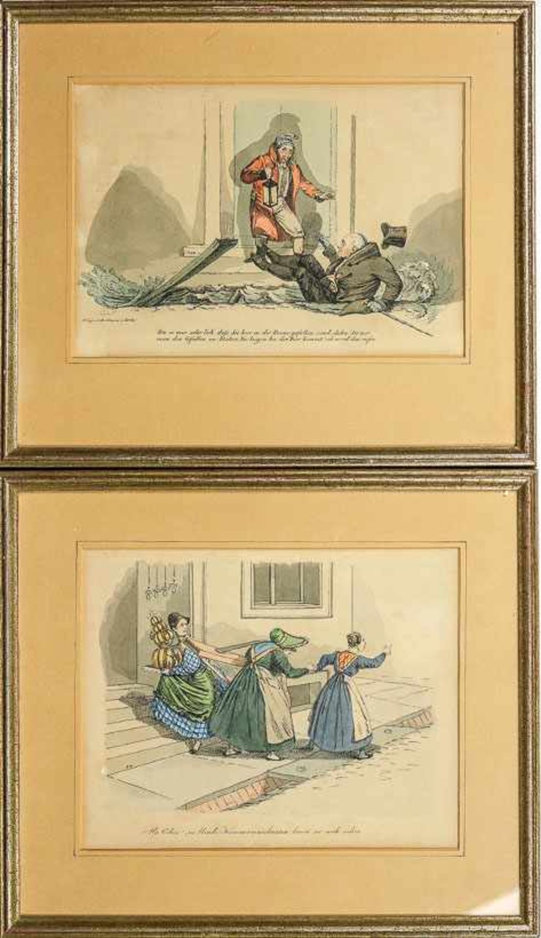 Dörbeck, Franz Burchard (Fellin 1799-1835)Vier humoristische Darstellungena) Szene vor der - Bild 2 aus 2