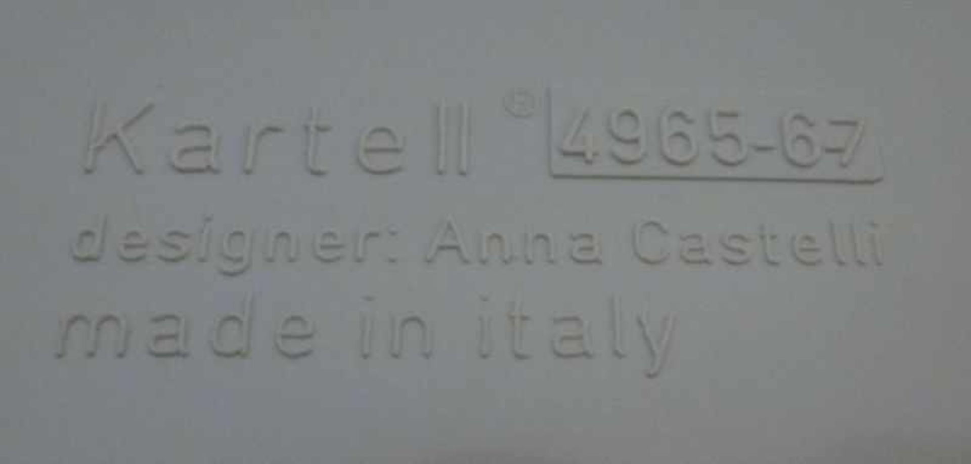 Paar Designmöbel "Componibili 4965", Anna C.Ferrieri, Kartell weißer Kunststoff(vergilbt), - Bild 2 aus 2