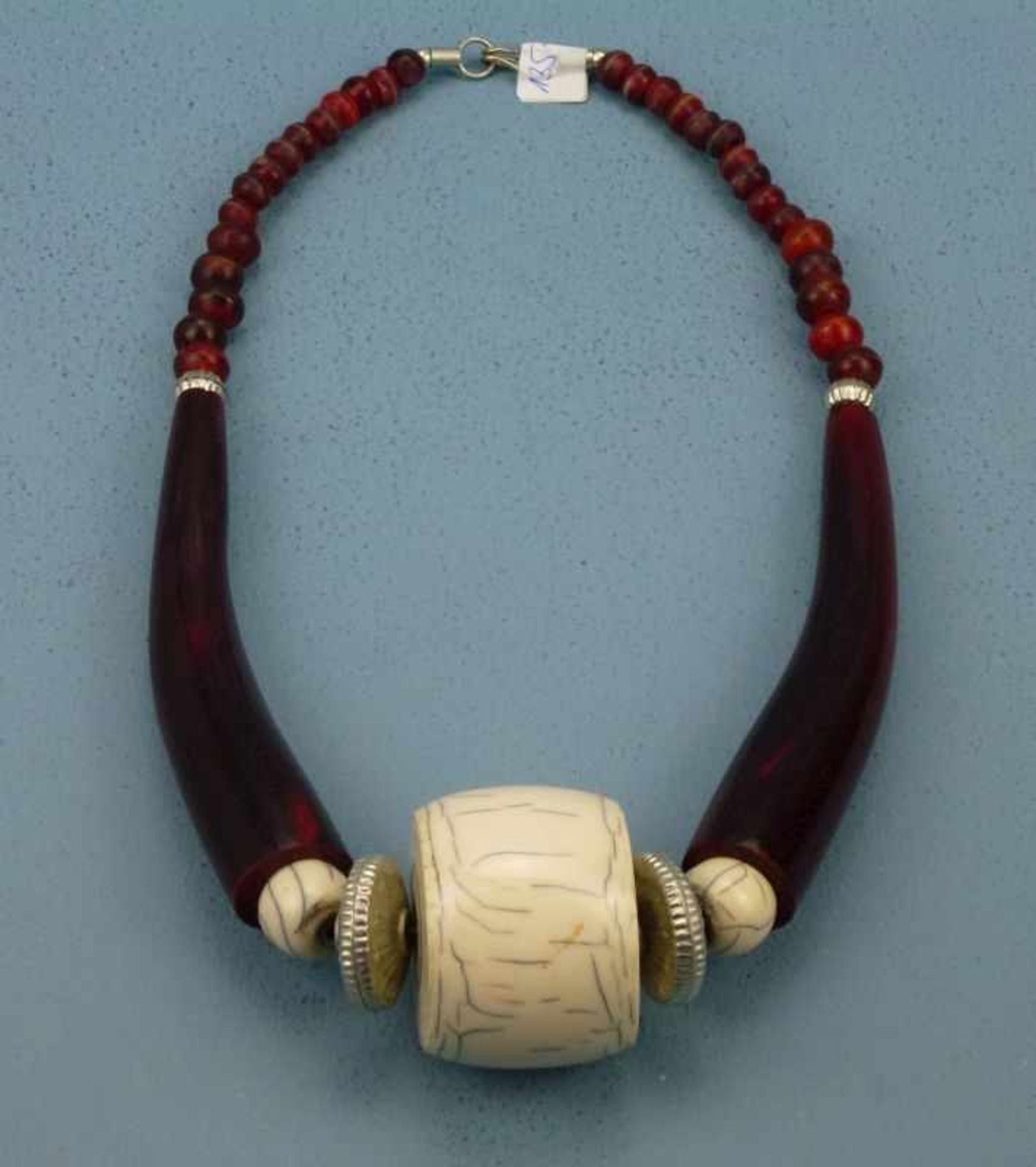 Collier-Kette Bein, Horn, L 52cm