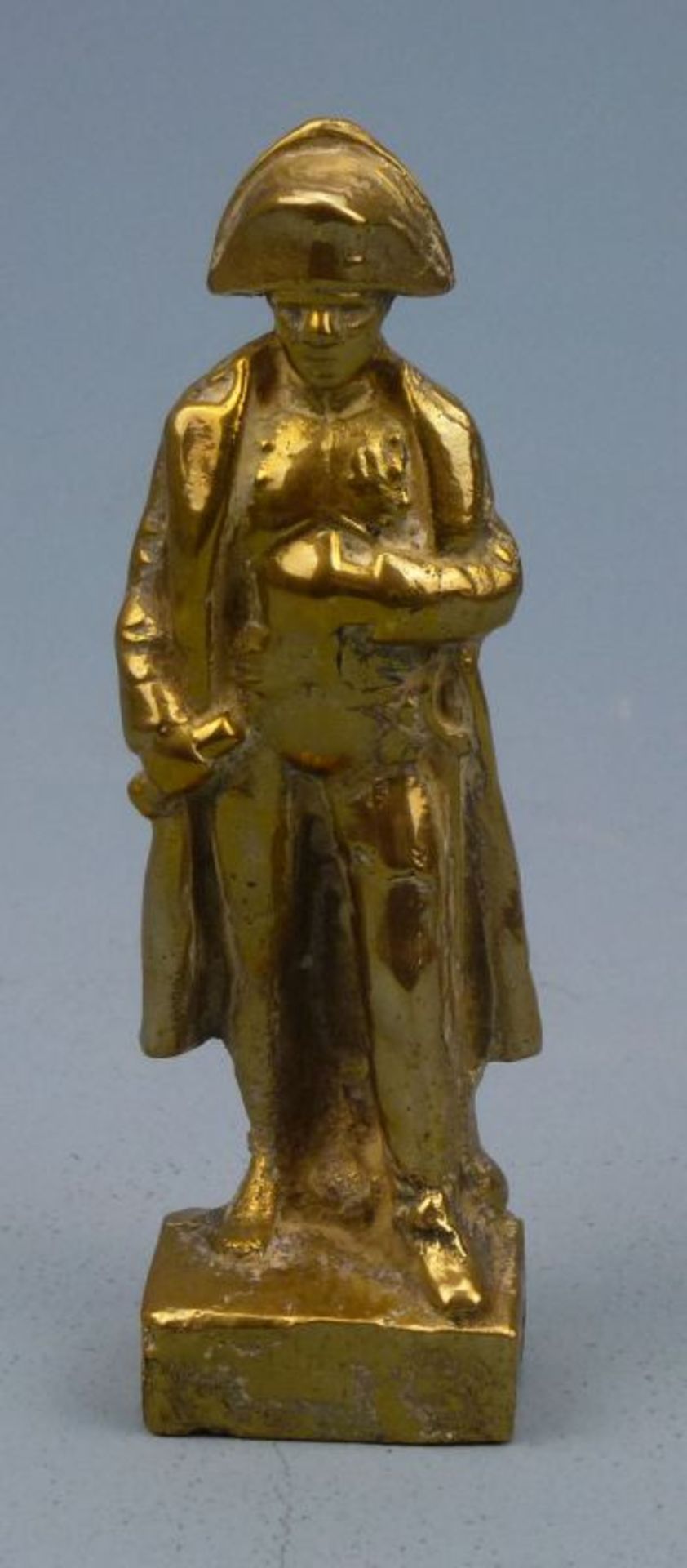 kleine Napoleon-Figur, Bronze poliertkleine Napoleon-Figur, Bronze poliertquadr. Plithe, H 12,5 cm