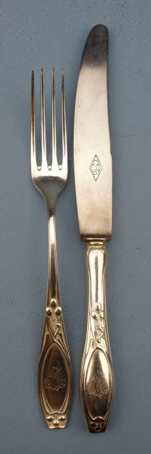 Messer und Gabeln für 6 Pers.Messer und Gabeln für 6 Pers.C.B. Schröder, Düsseldorf, um 1900 - Image 2 of 3