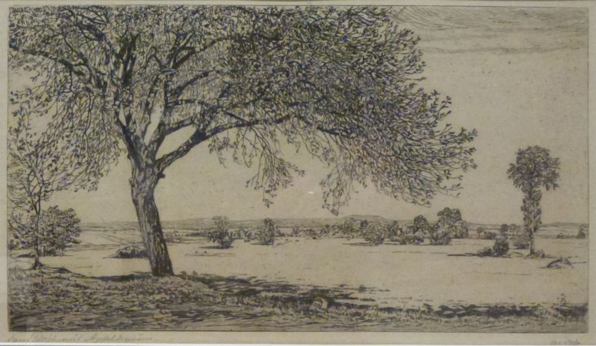 ''Landschaft mit Apfelbaum''''Landschaft mit Apfelbaum''bez., Lojos Orko (1865-1922) Radierung,