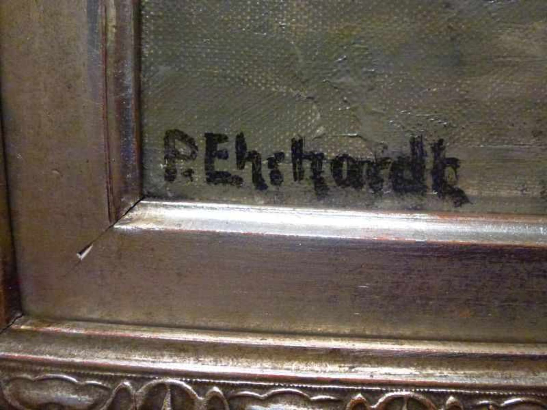 ''Alt Osnabrück''''Alt Osnabrück''Paul Ehrhardt (1888-1981) Öl/Lw, sign., Blick durch Häuser auf - Image 5 of 5