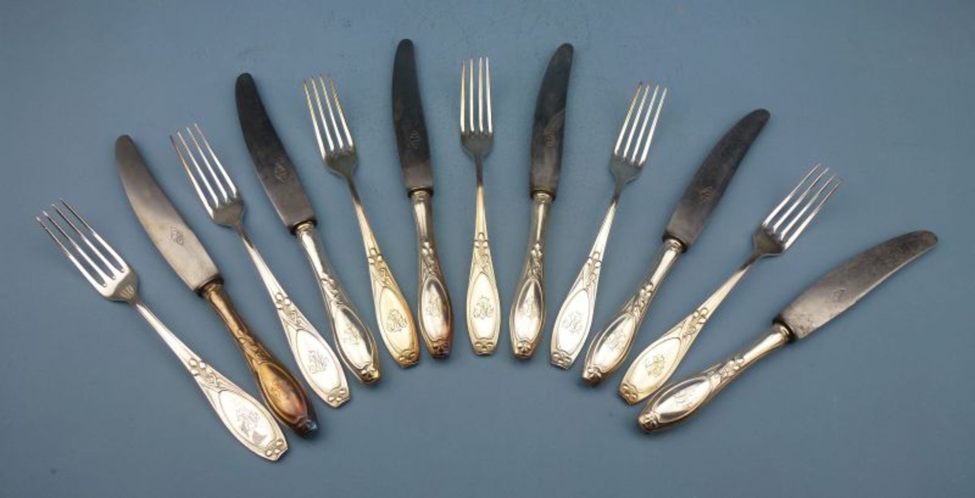 Messer und Gabeln für 6 Pers.Messer und Gabeln für 6 Pers.C.B. Schröder, Düsseldorf, um 1900