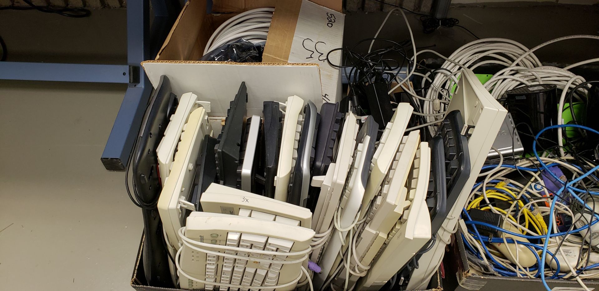 Lot of Desktop Computers, Keyboards, Mice, Cables, D-Link Routers and Cel-Fi Booster - Image 4 of 5