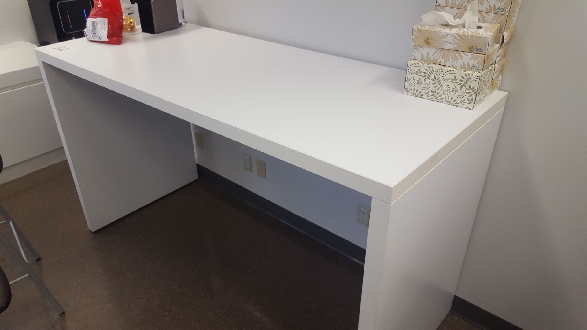 White Melamine Cafeteria Table