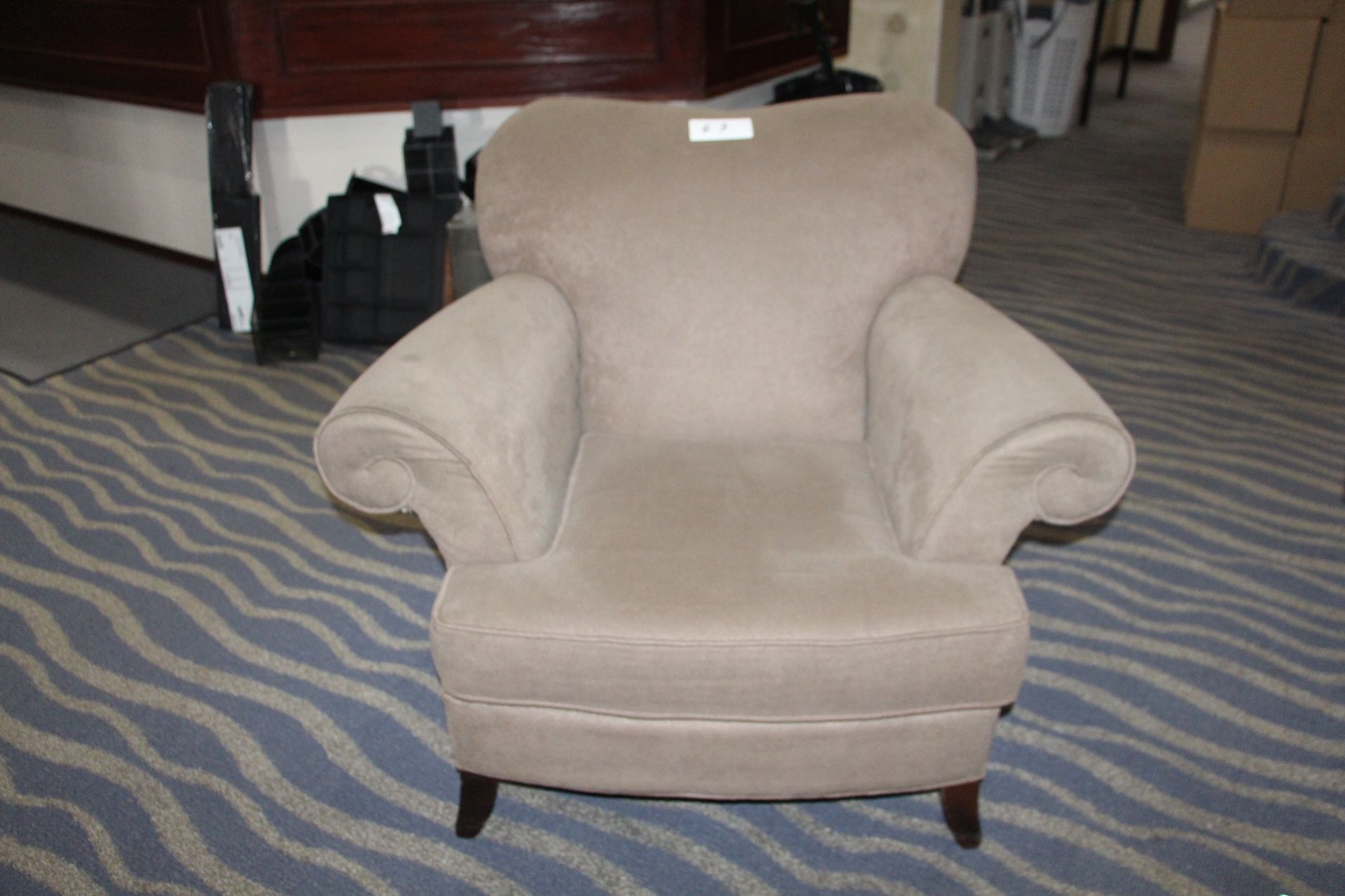 Fabric accent armchair