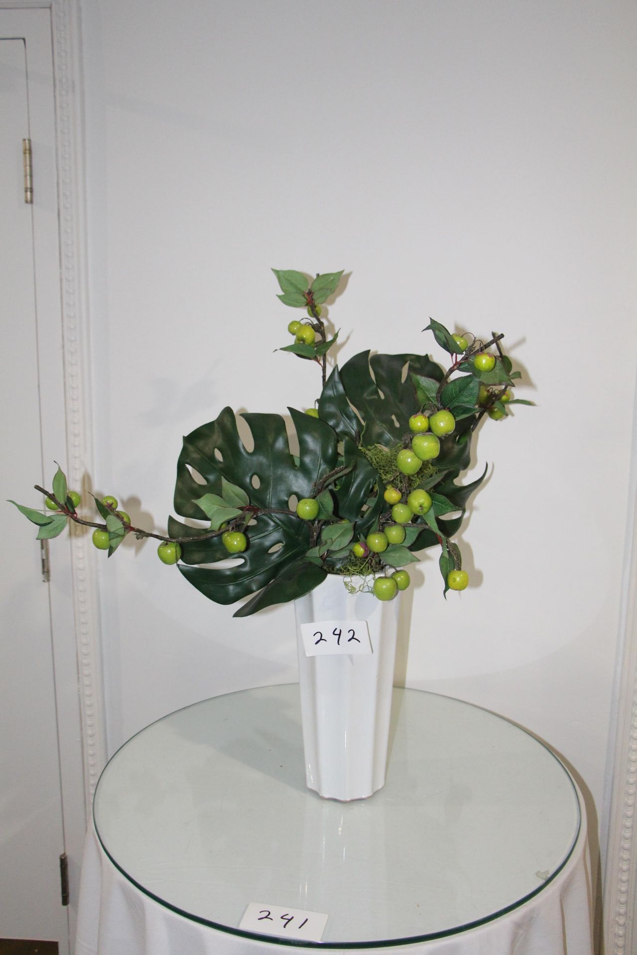 Faux Flower arrangement on vase