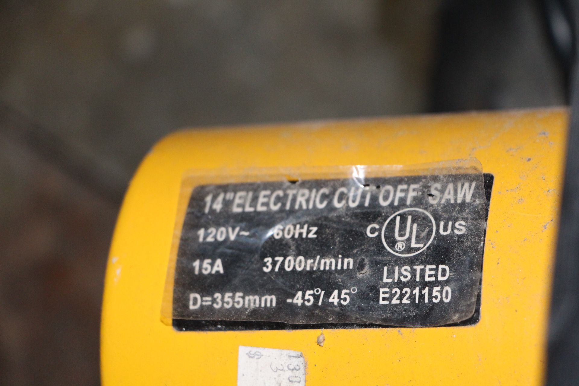 14" electric cut off saw - Image 2 of 2