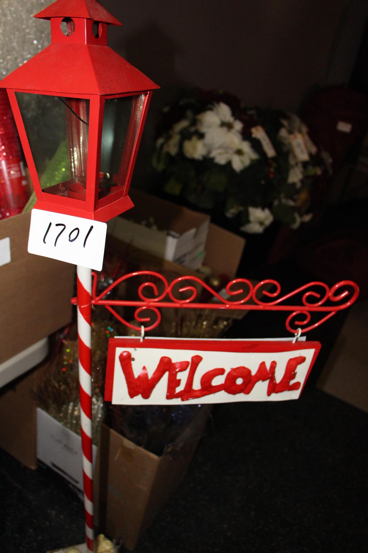 Christmas welcome sign