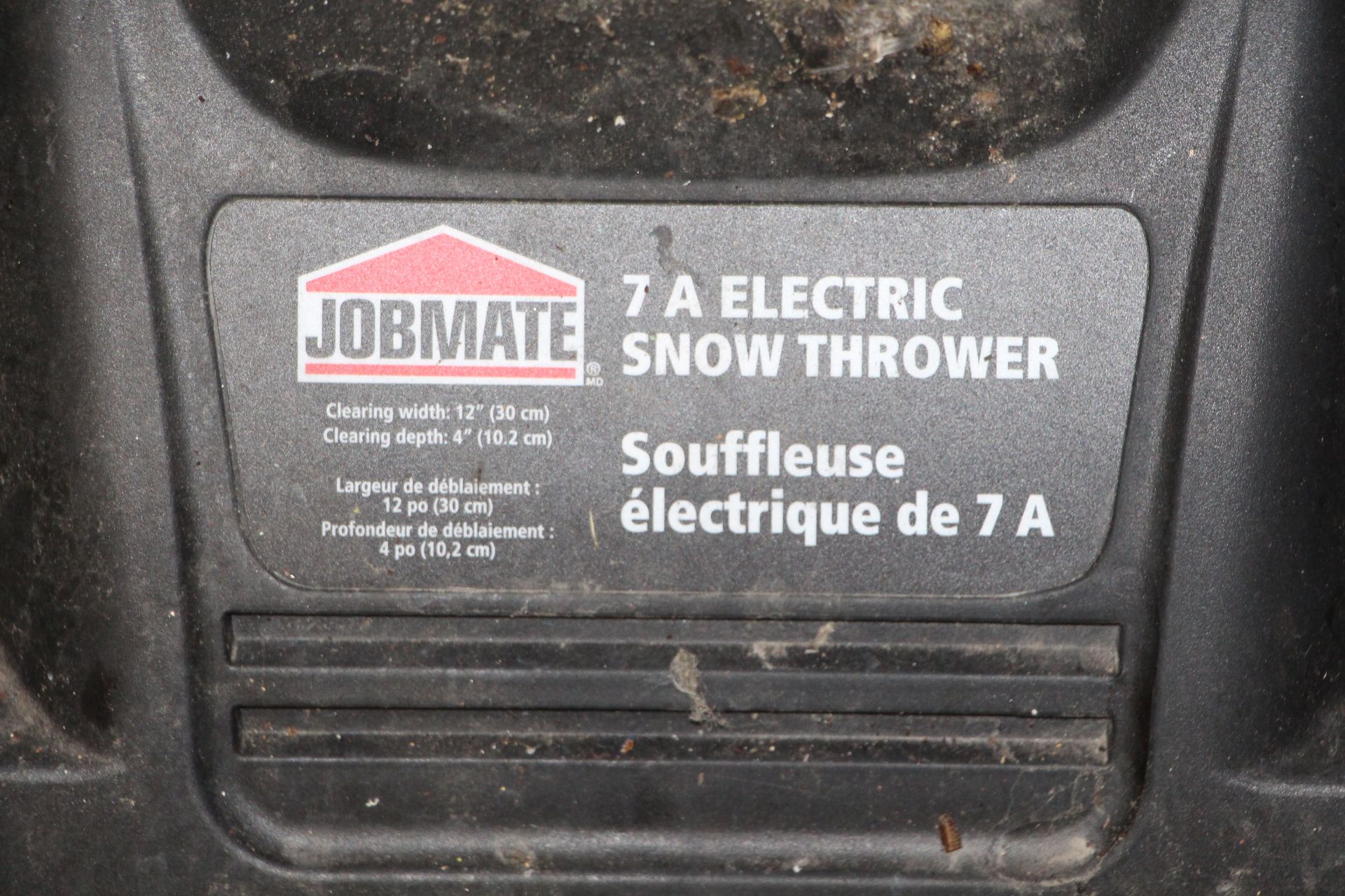 Jobmate 7A electric snow thrower - Image 2 of 2