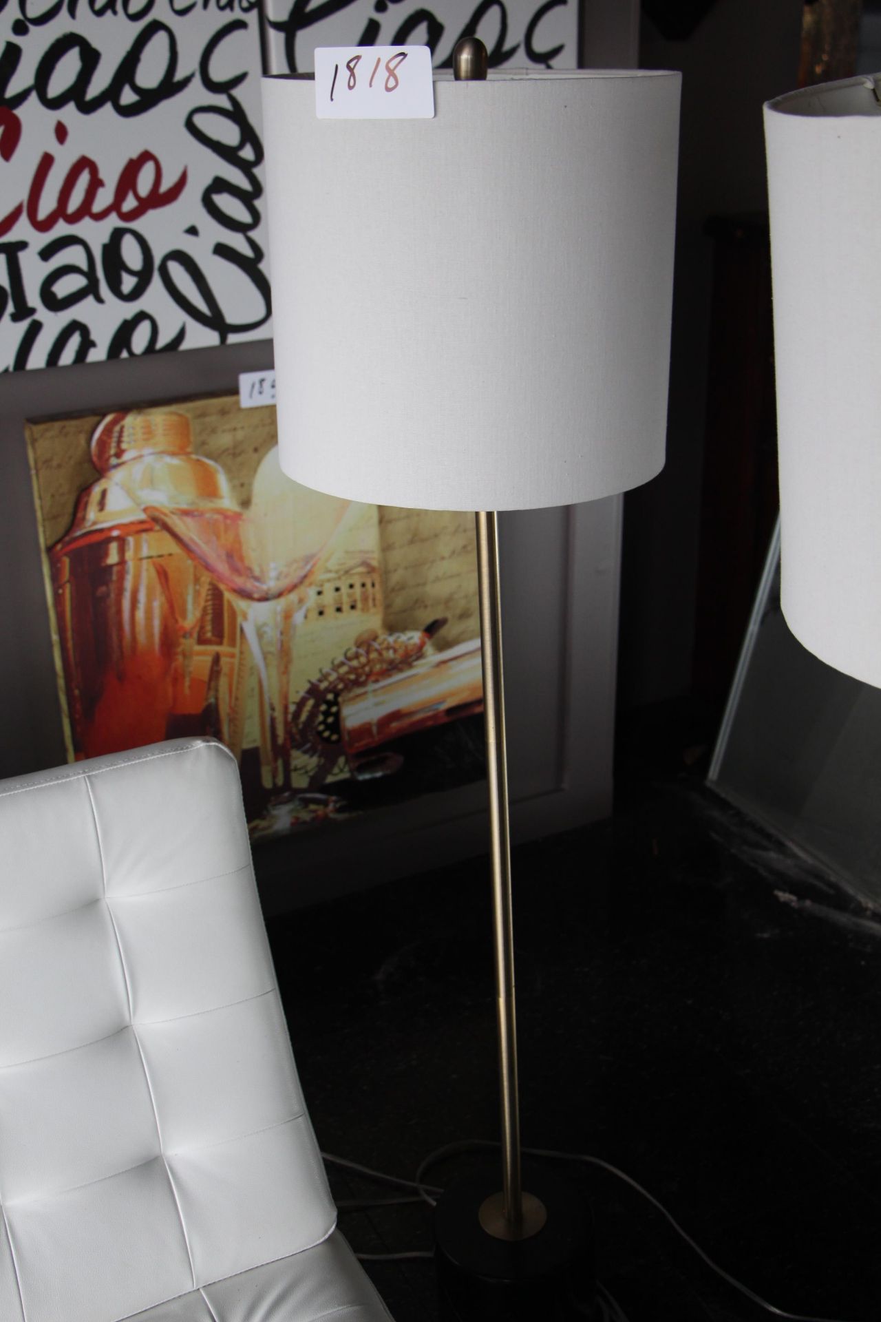 Marble base floor lamp