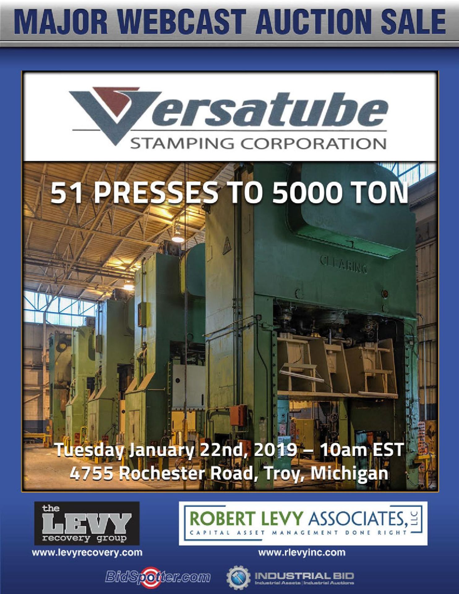 Versatube Stamping Corporation Auction Brochure!