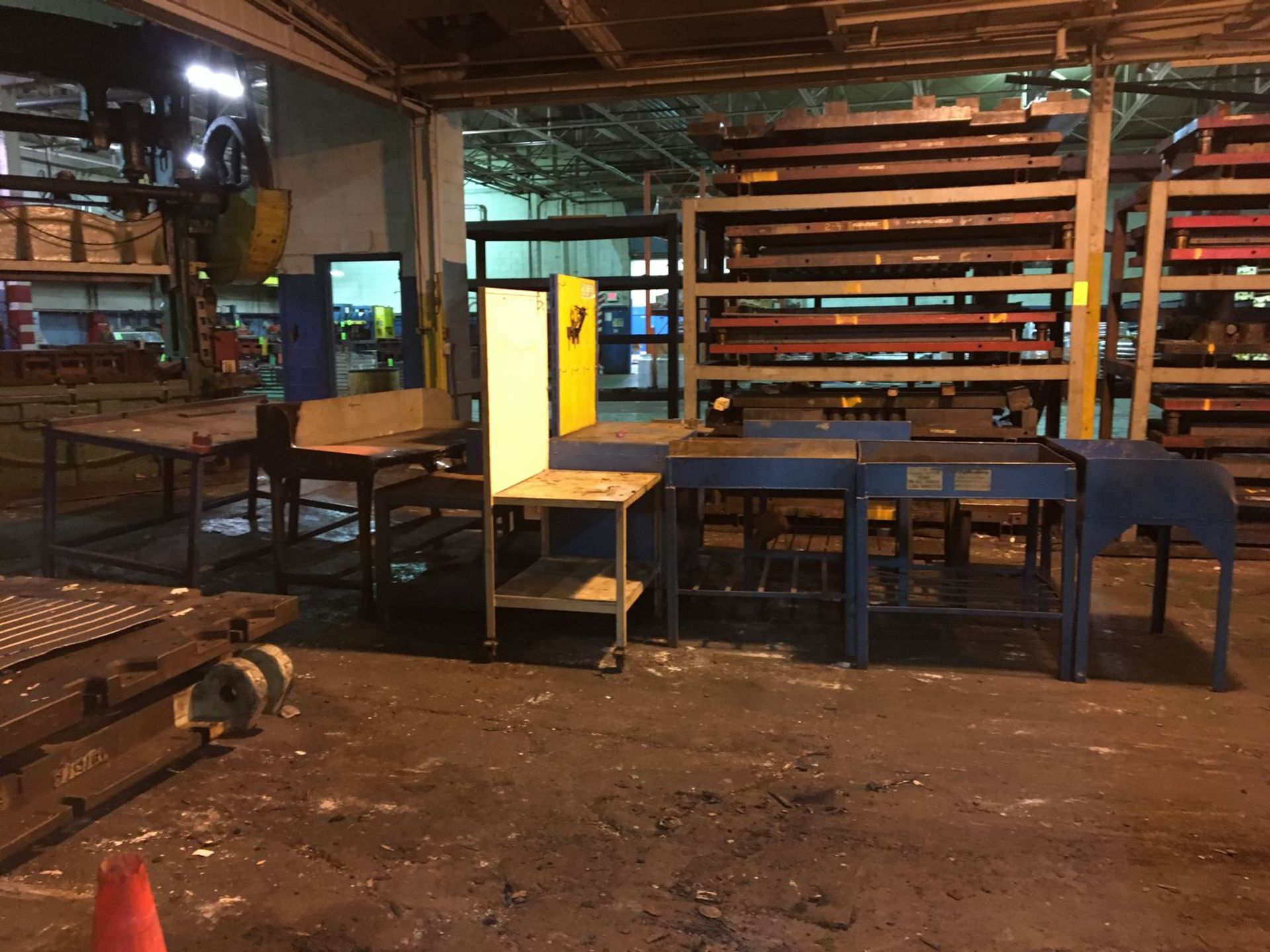 Assorted Steel Tables and Work Benches