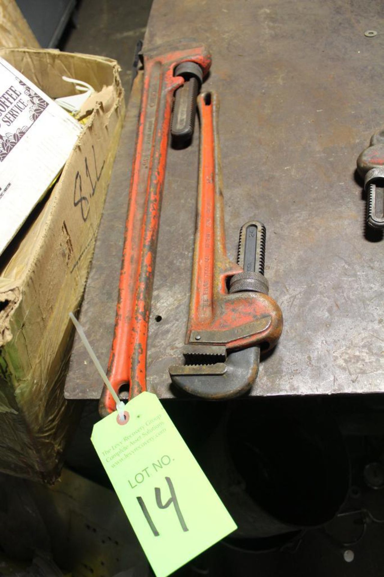 Lot of 2) Ridgid Pipe Wrenches, 36"/24"