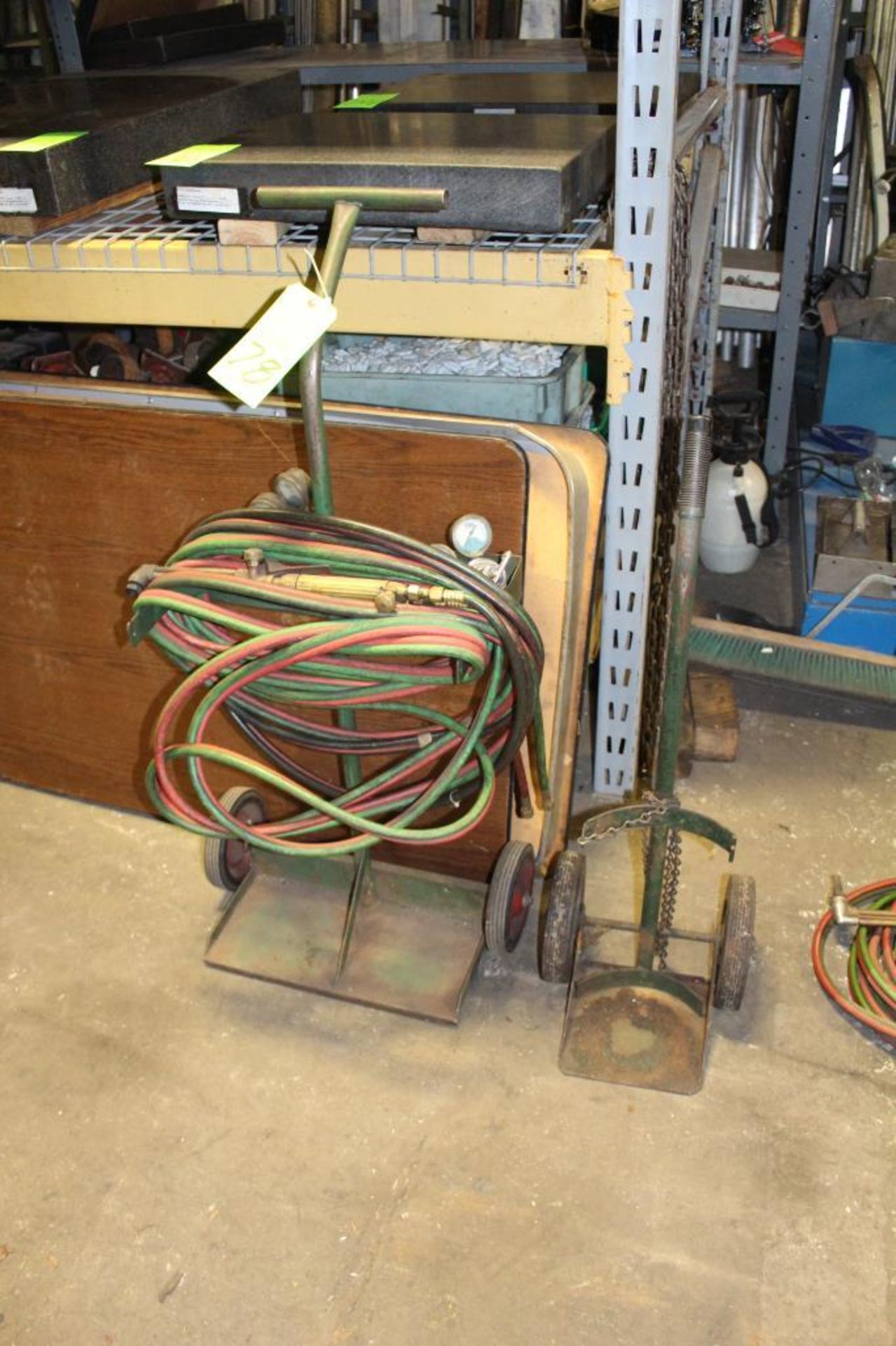 Torch Cart w/ Oxygen/Acetylene Cutting Torch, Gauges, Hose, & Extra Tank Cart