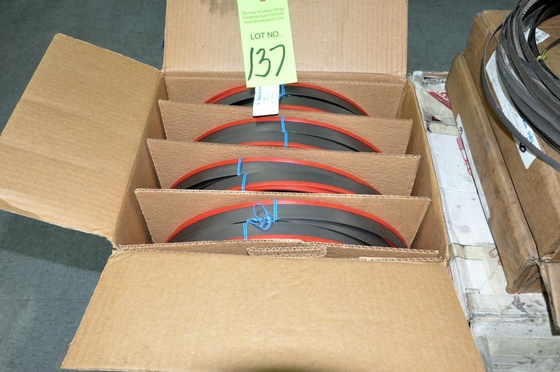 Lot-Band Saw Blades in (1) Box, (B-1 Layout Room)