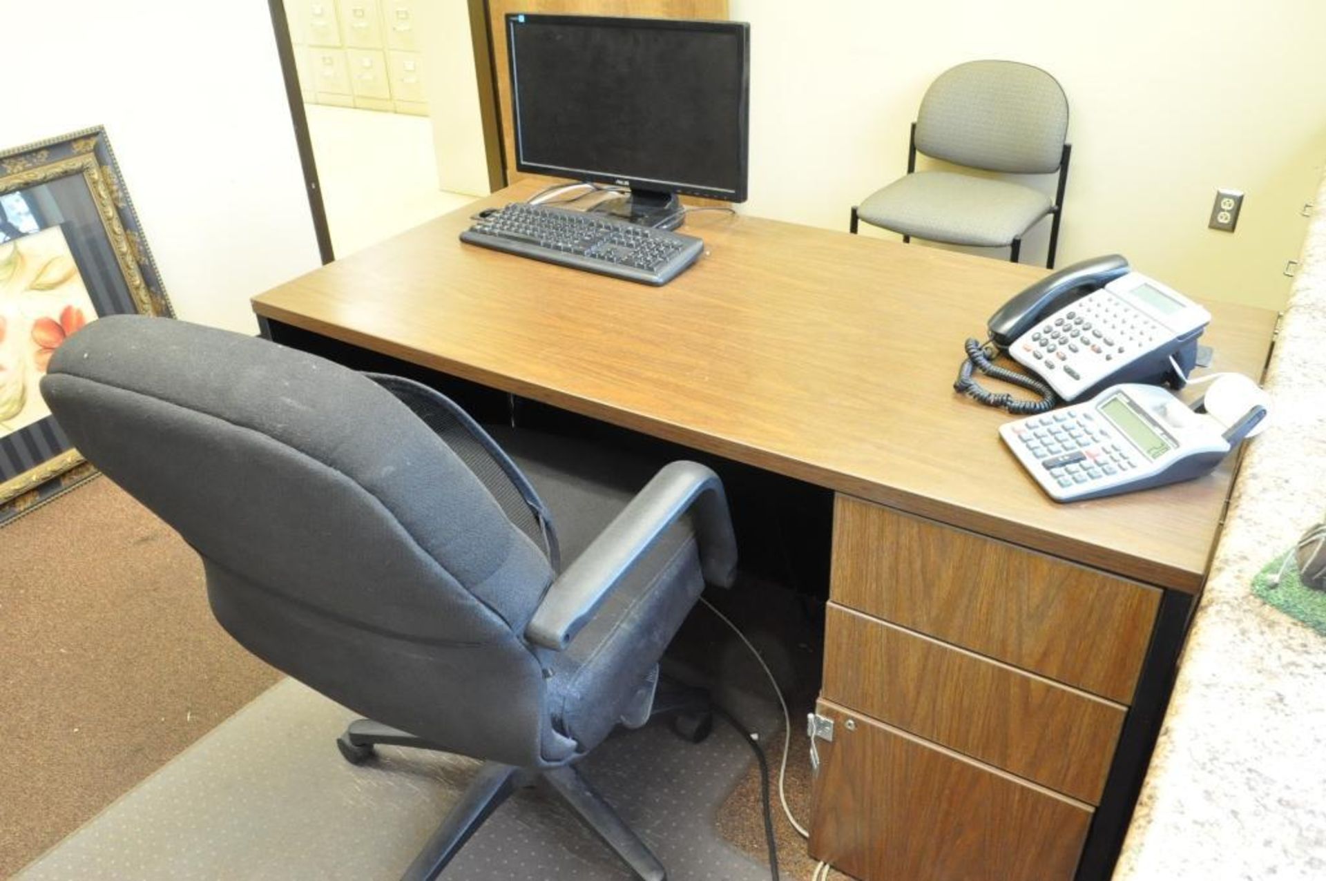 Lot-Furniture and Computer in (1) Office, (Built-In Furniture Not